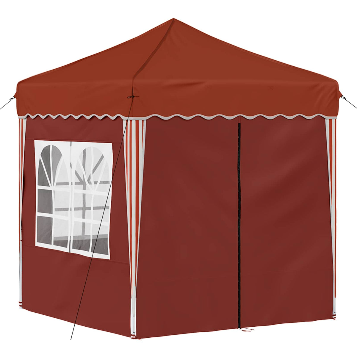 Pop-up Partyzelt 195 x 195 x 245 cm Terrakotta Oxford-Stoff