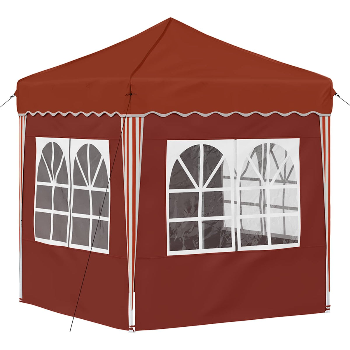 Pop-up Partyzelt 195 x 195 x 245 cm Terrakotta Oxford-Stoff