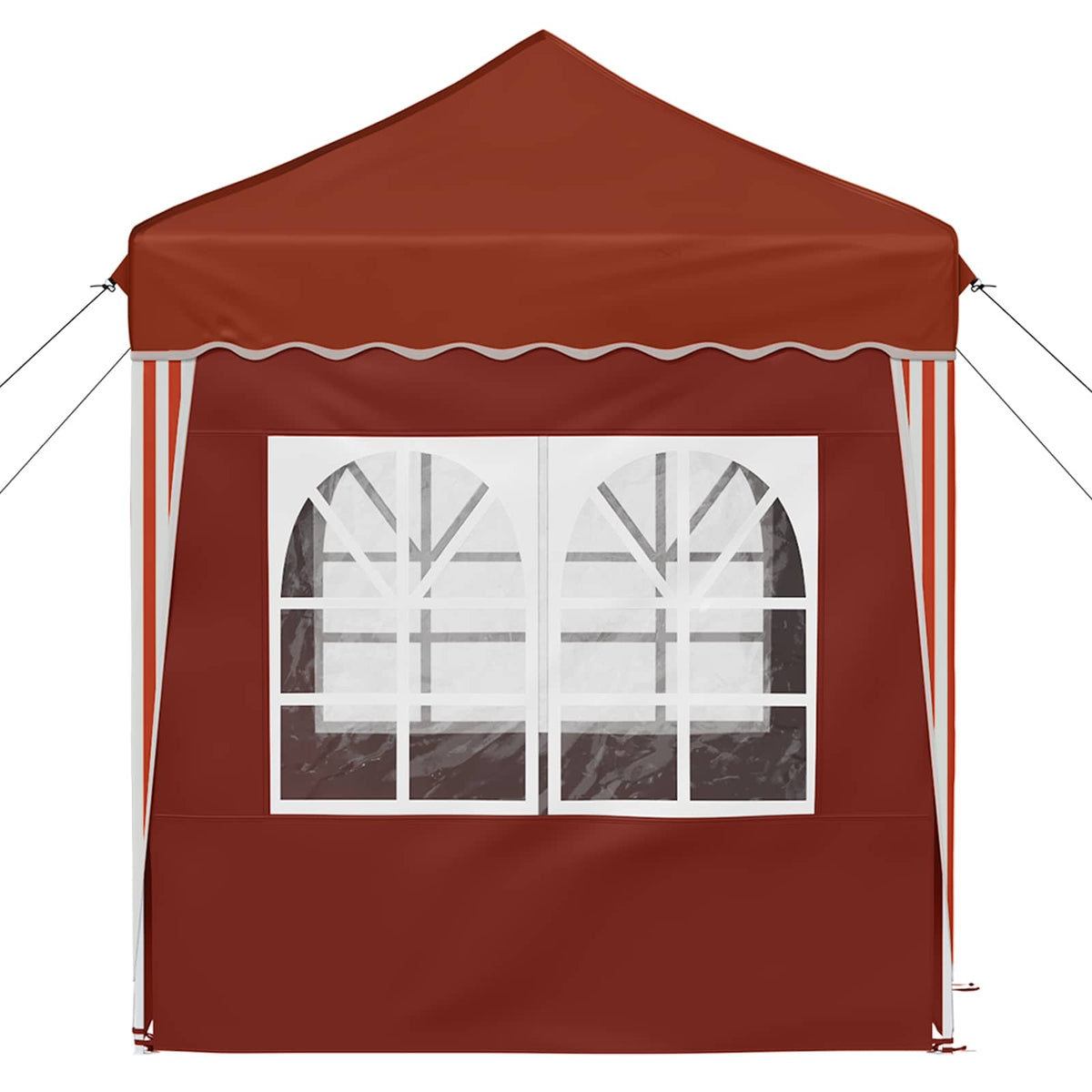Pop-up Partyzelt 195 x 195 x 245 cm Terrakotta Oxford-Stoff