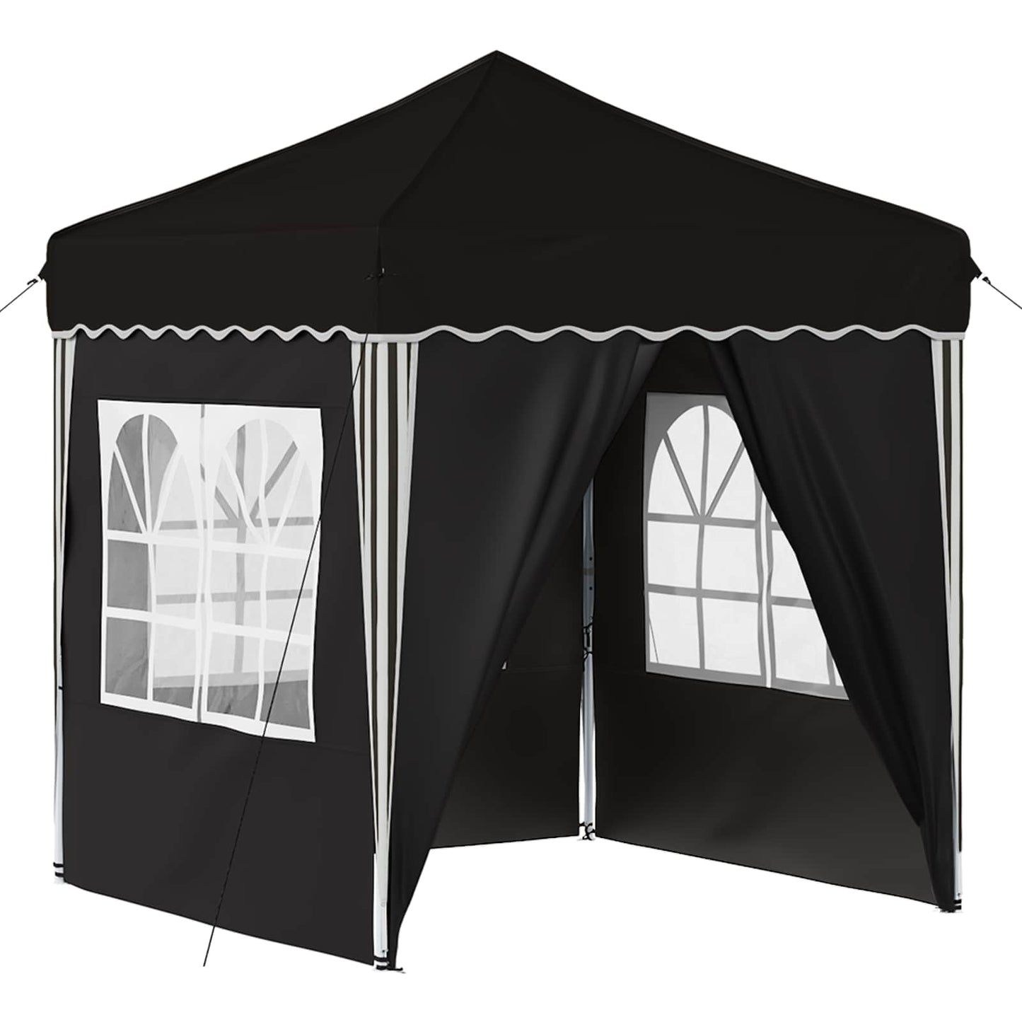 Pop-up Partyzelt 195 x 195 x 245 cm Schwarz Oxford-Stoff
