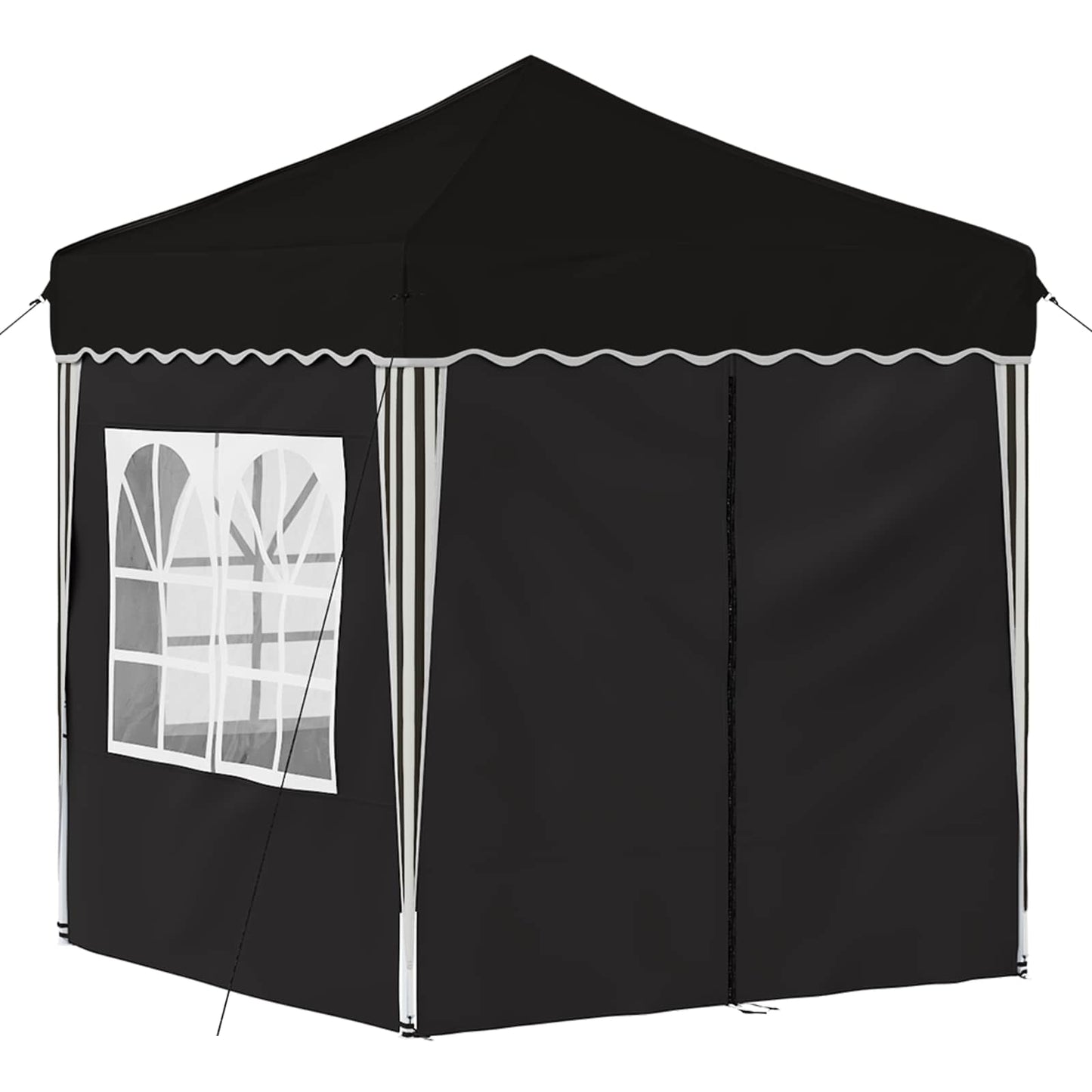 Pop-up Partyzelt 195 x 195 x 245 cm Schwarz Oxford-Stoff