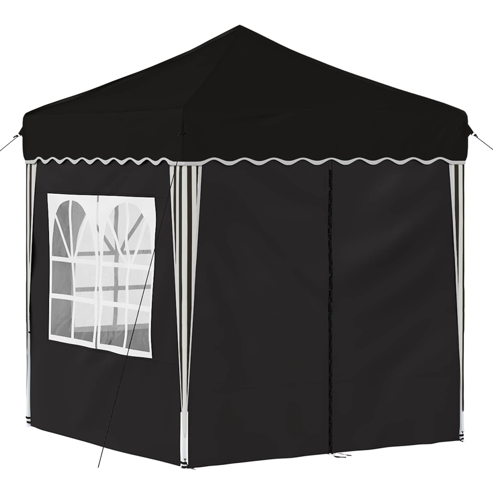 Pop-up Partyzelt 195 x 195 x 245 cm Schwarz Oxford-Stoff