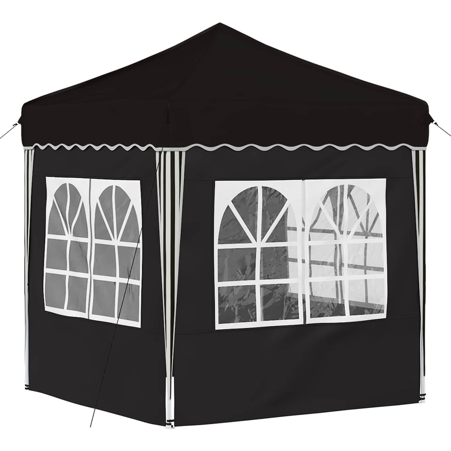 Pop-up Partyzelt 195 x 195 x 245 cm Schwarz Oxford-Stoff