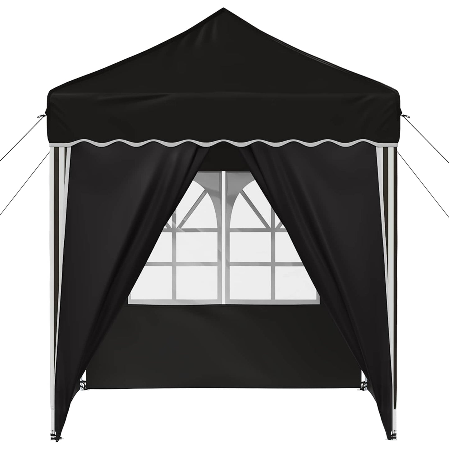Pop-up Partyzelt 195 x 195 x 245 cm Schwarz Oxford-Stoff