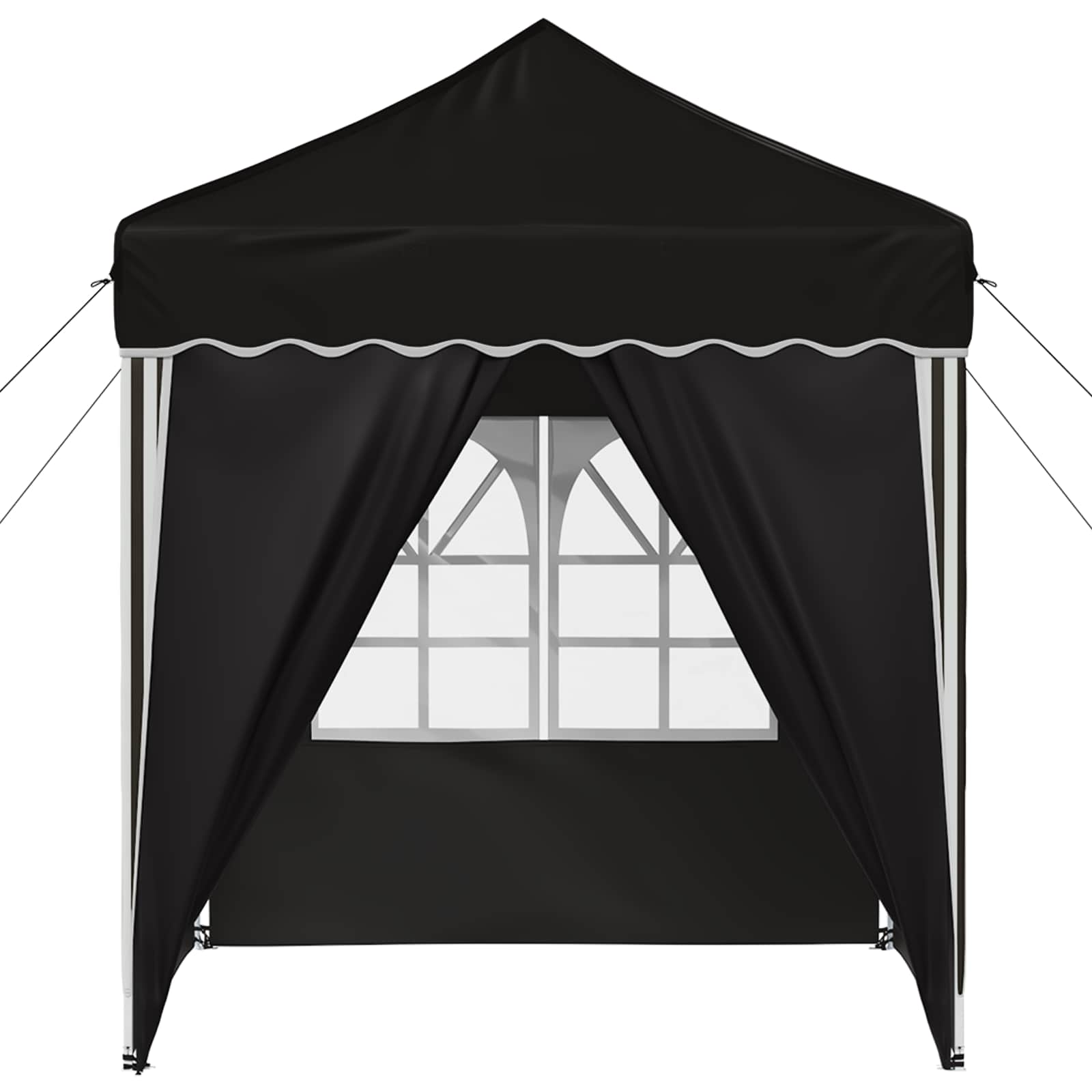 Pop-up Partyzelt 195 x 195 x 245 cm Schwarz Oxford-Stoff