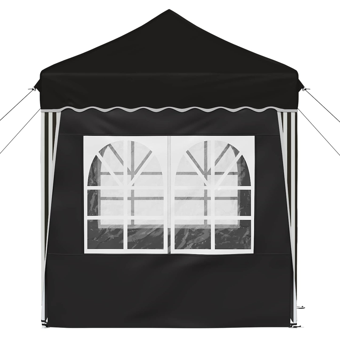 Pop-up Partyzelt 195 x 195 x 245 cm Schwarz Oxford-Stoff