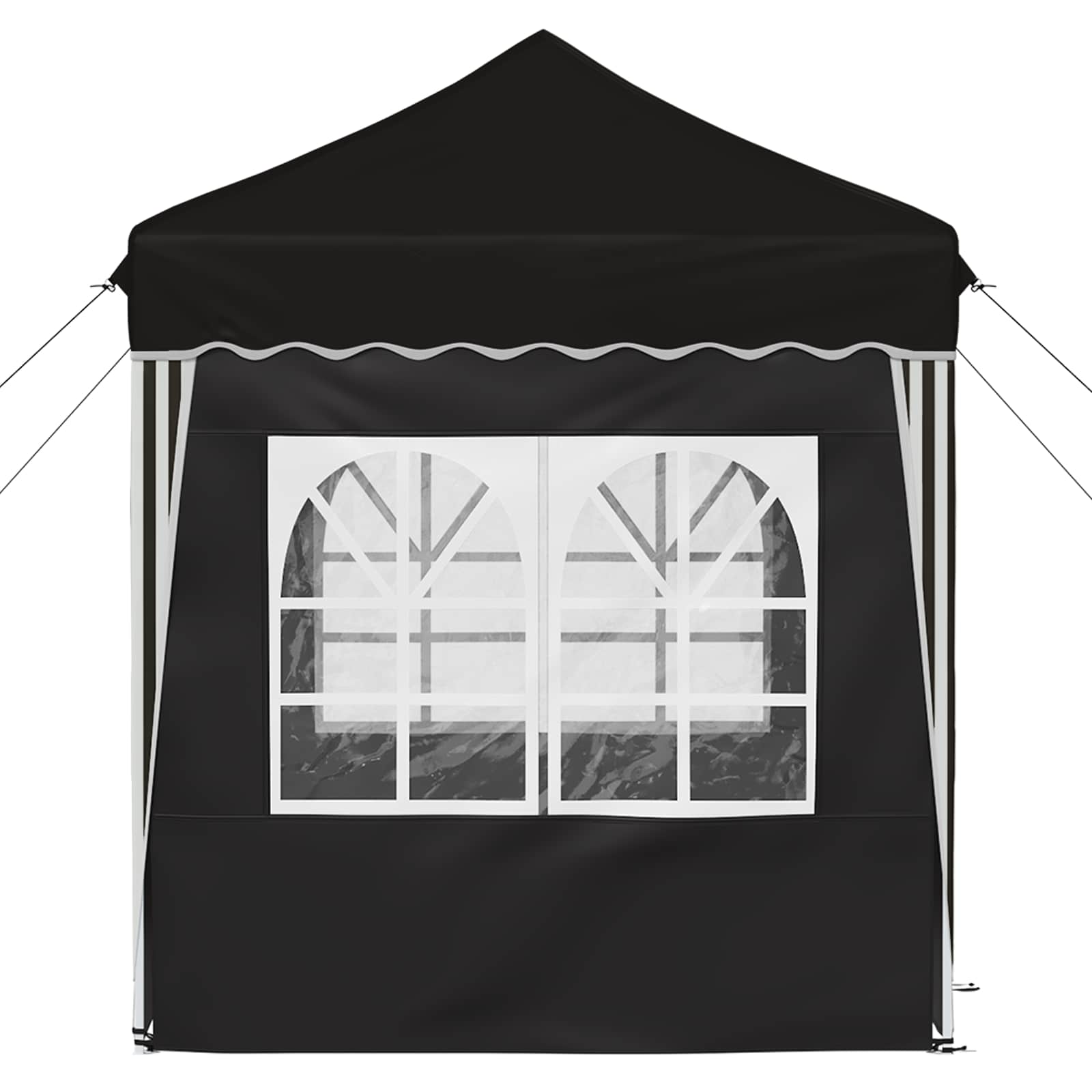 Pop-up Partyzelt 195 x 195 x 245 cm Schwarz Oxford-Stoff