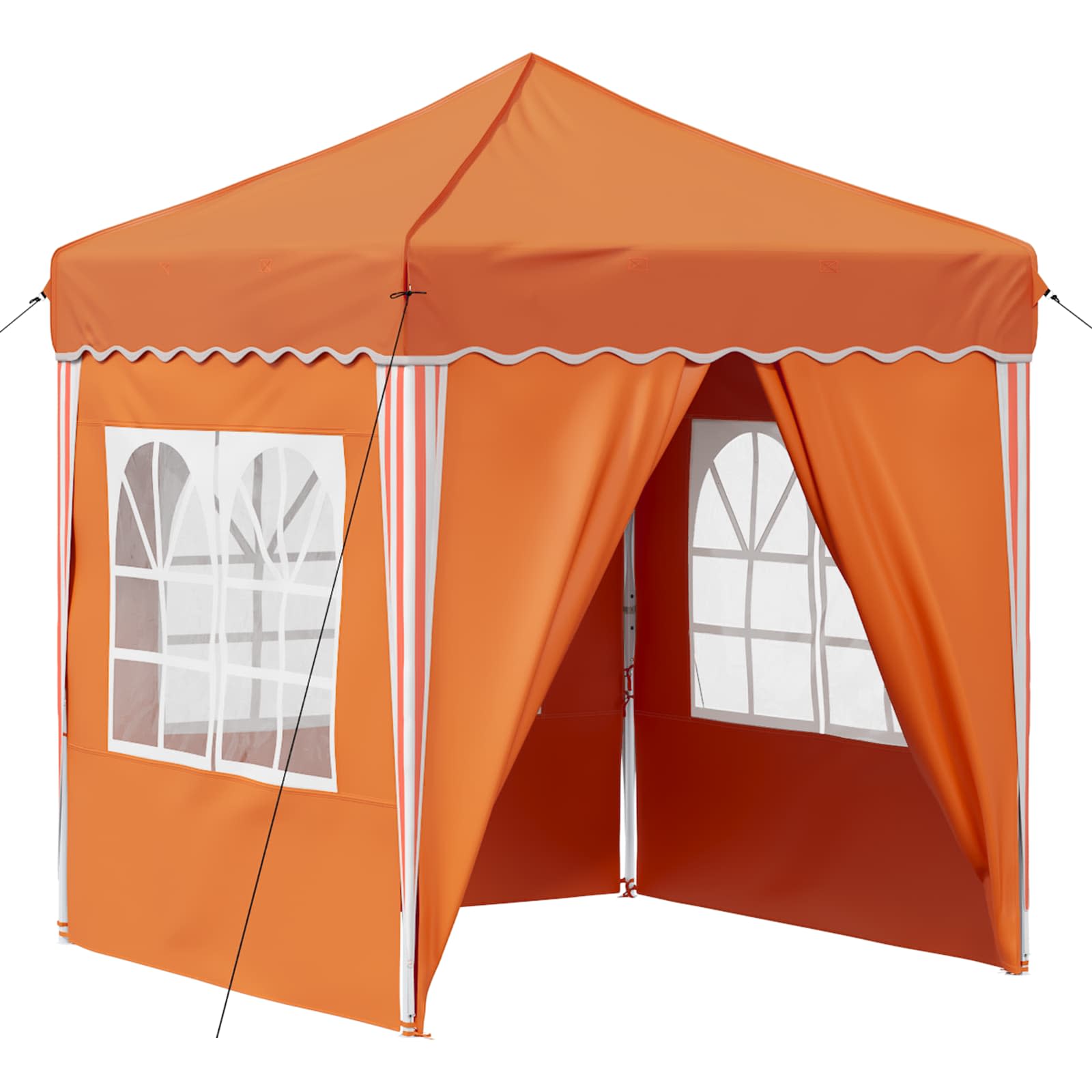 Pop-up Partyzelt 195 x 195 x 245 cm Orange Oxford-Stoff