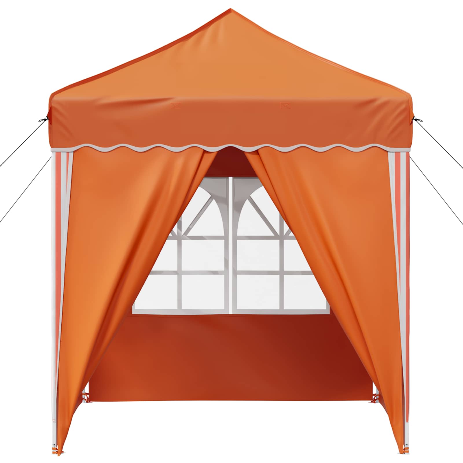 Pop-up Partyzelt 195 x 195 x 245 cm Orange Oxford-Stoff
