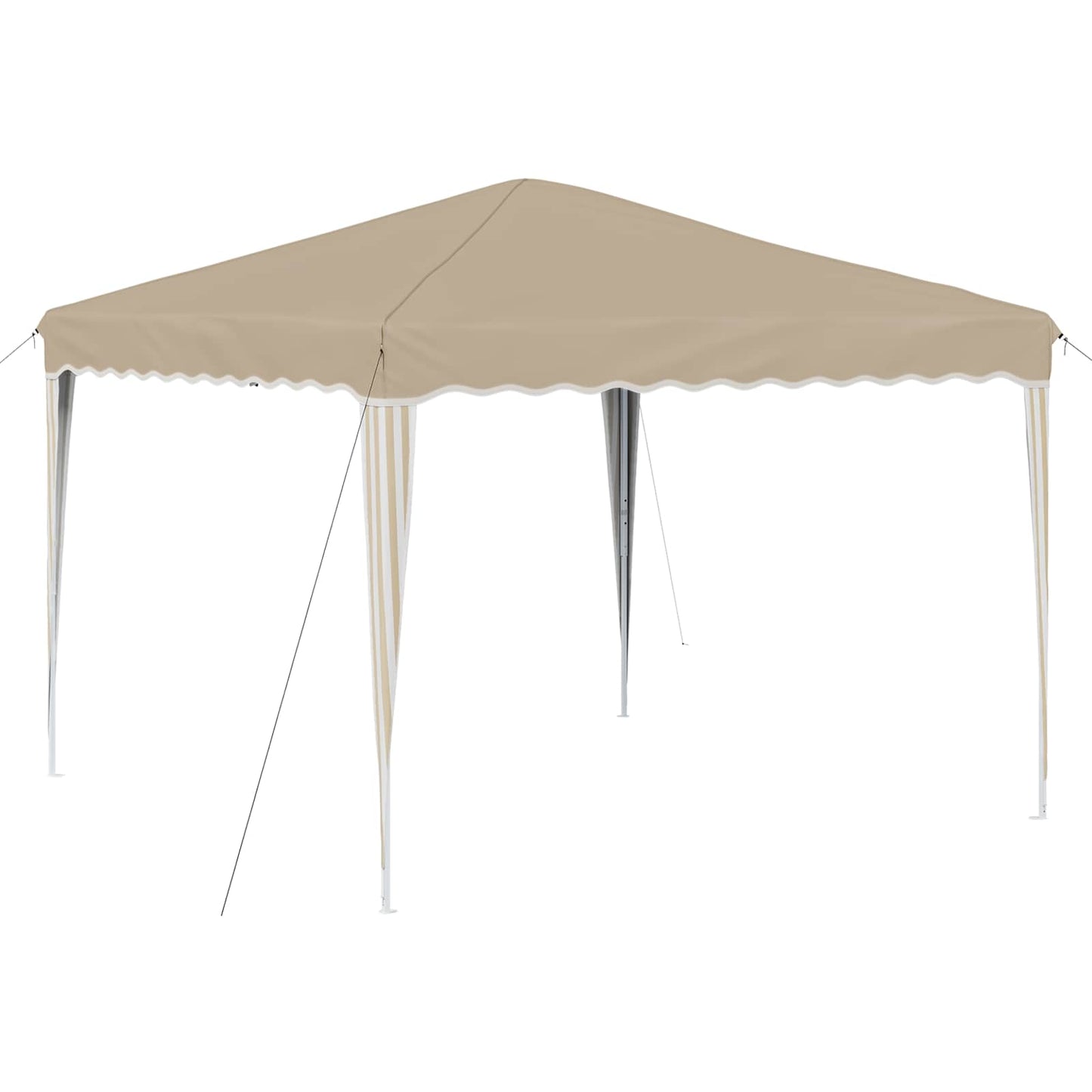 Pop-up Partyzelt 288 x 288 x 245 cm Creme Oxford-Stoff