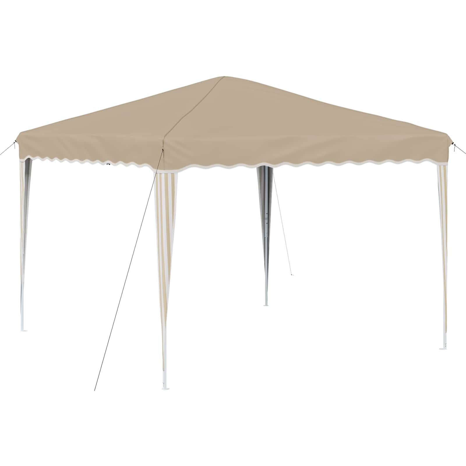 Pop-up Partyzelt 288 x 288 x 245 cm Creme Oxford-Stoff