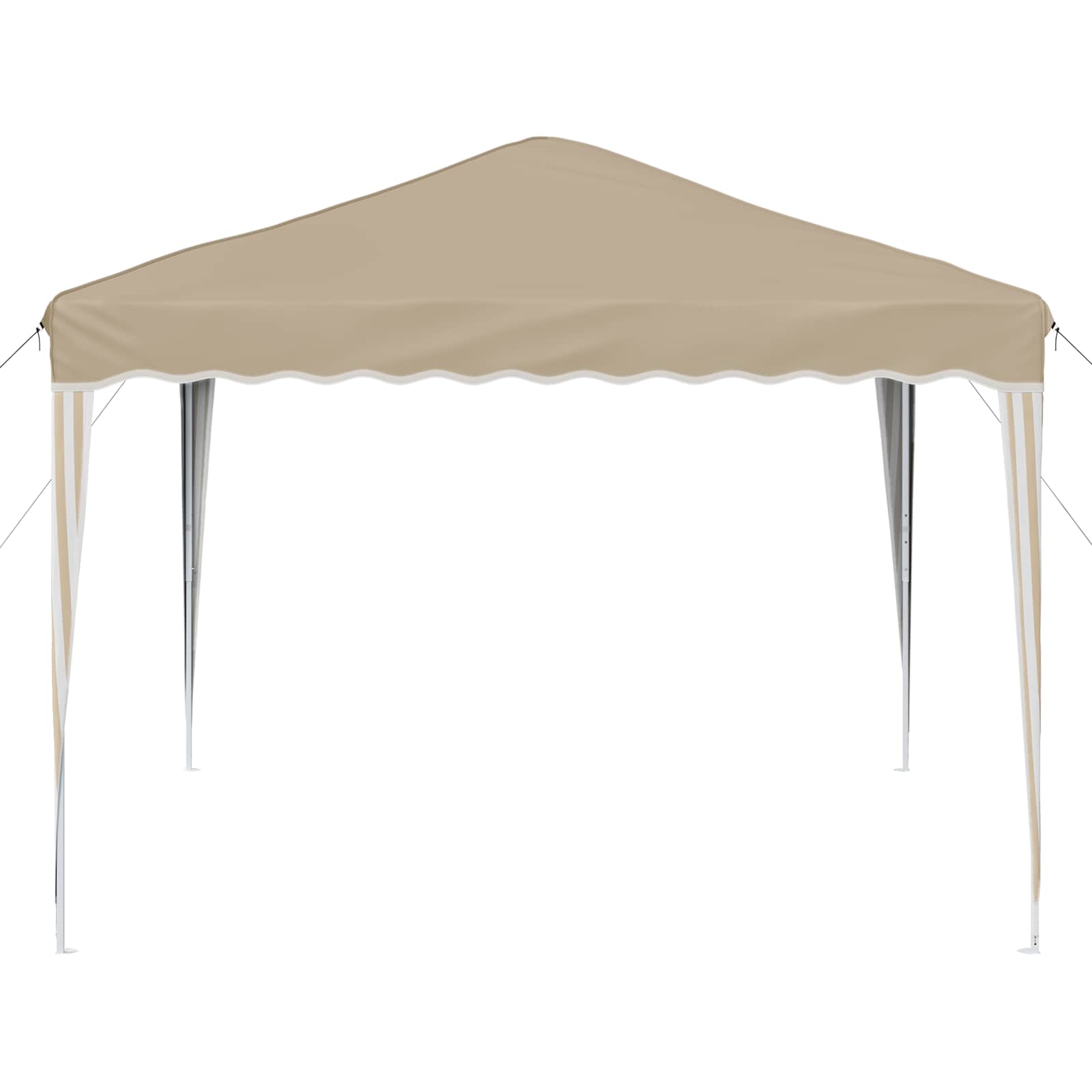 Pop-up Partyzelt 288 x 288 x 245 cm Creme Oxford-Stoff