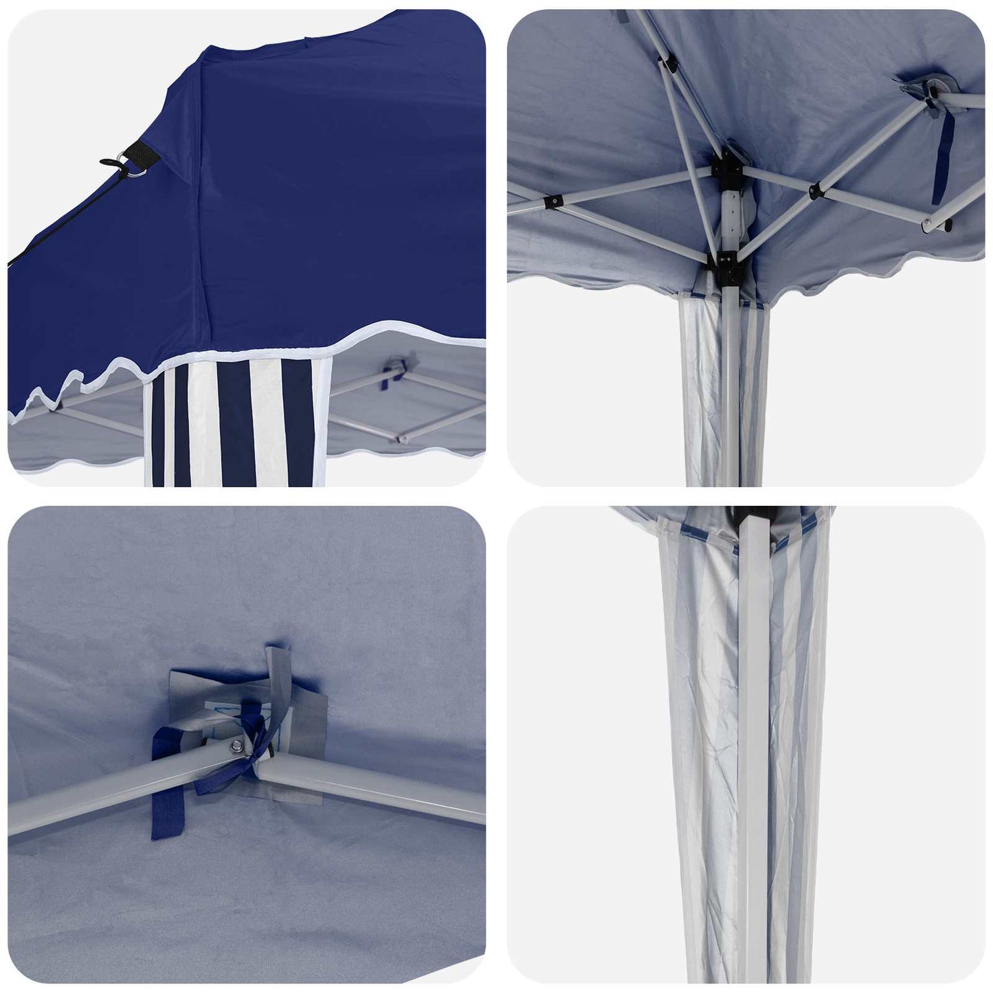 Pop-up Partyzelt 288 x 288 x 245 cm Blau Oxford-Stoff