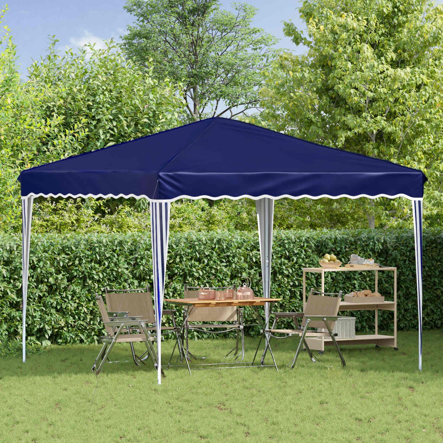 Pop-up Partyzelt 288 x 288 x 245 cm Blau Oxford-Stoff