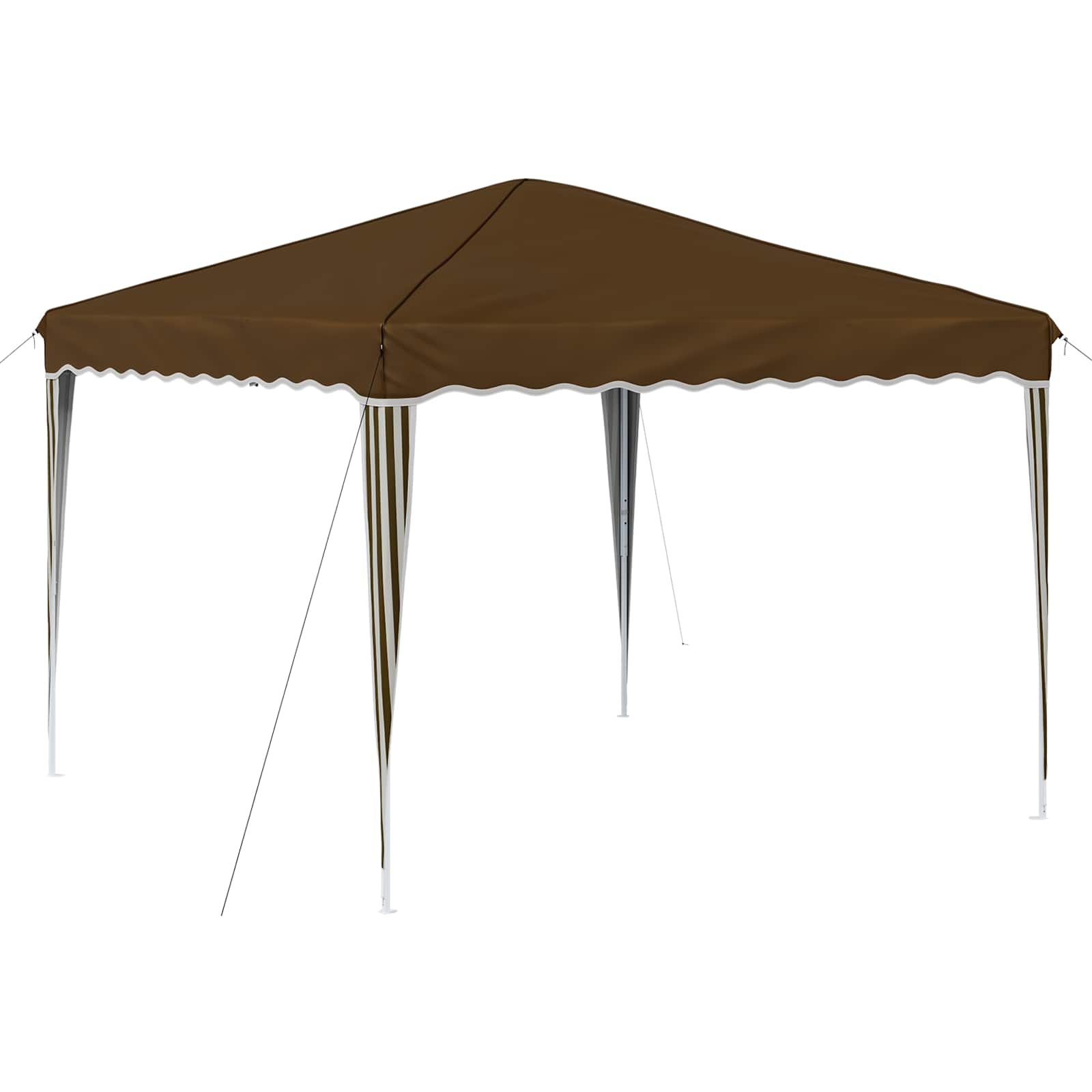 Pop-up Partyzelt 288 x 288 x 245 cm Taupe Oxford-Stoff