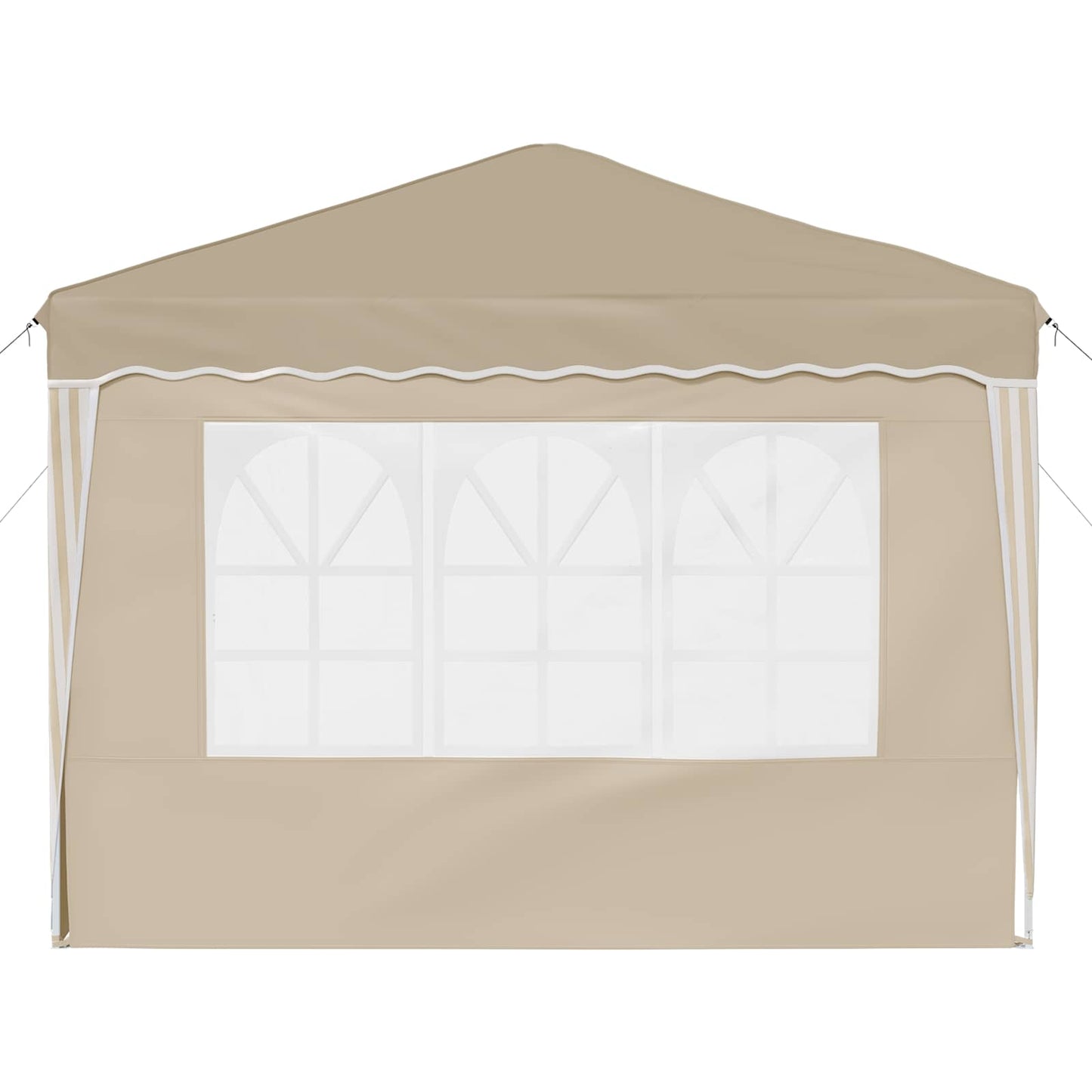 Pop-up Partyzelt 288 x 288 x 245 cm Creme Oxford-Stoff