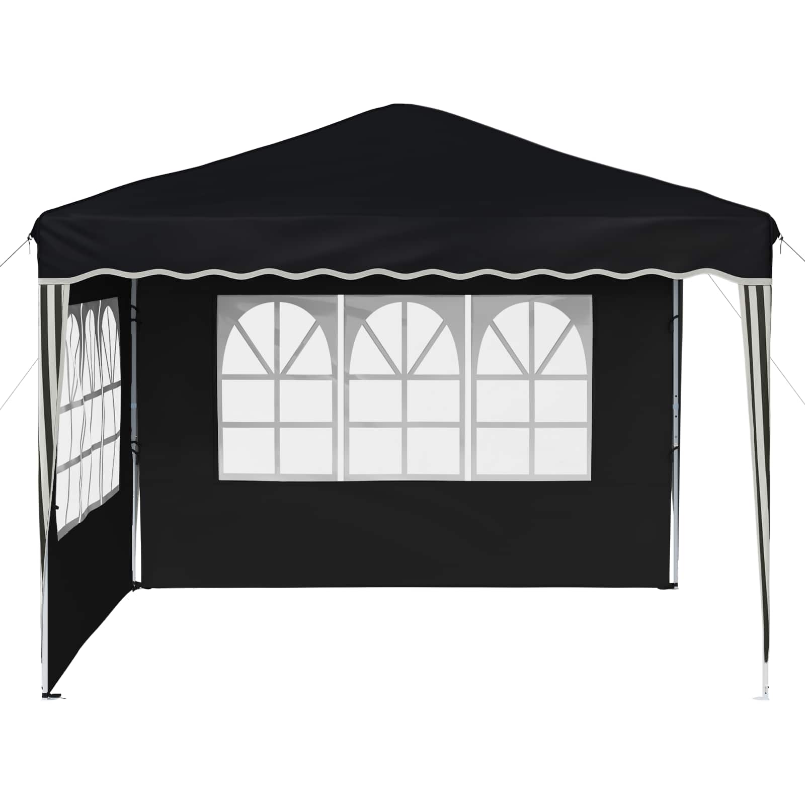 Pop-up Partyzelt 288 x 288 x 245 cm Anthrazit Oxford-Stoff