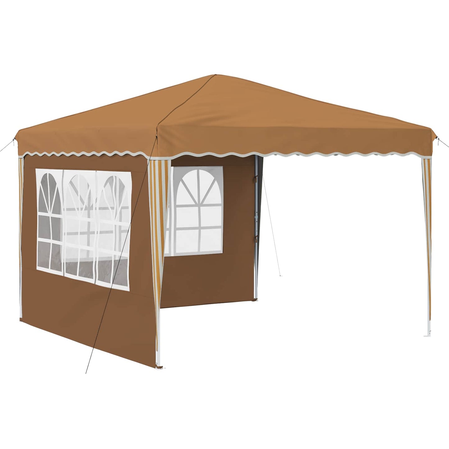 Pop-up Partyzelt 288 x 288 x 245 cm Beige Oxford-Stoff