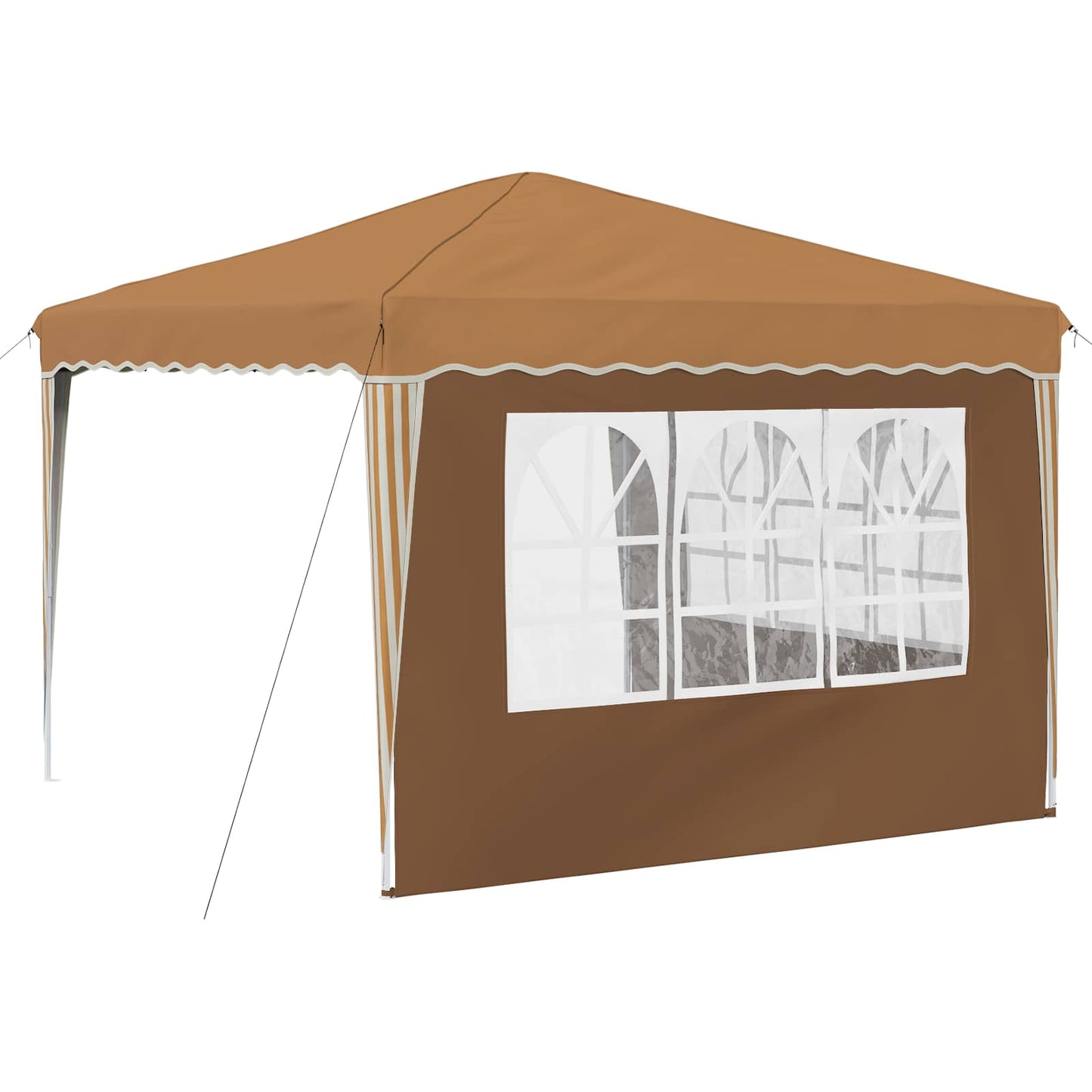 Pop-up Partyzelt 288 x 288 x 245 cm Beige Oxford-Stoff