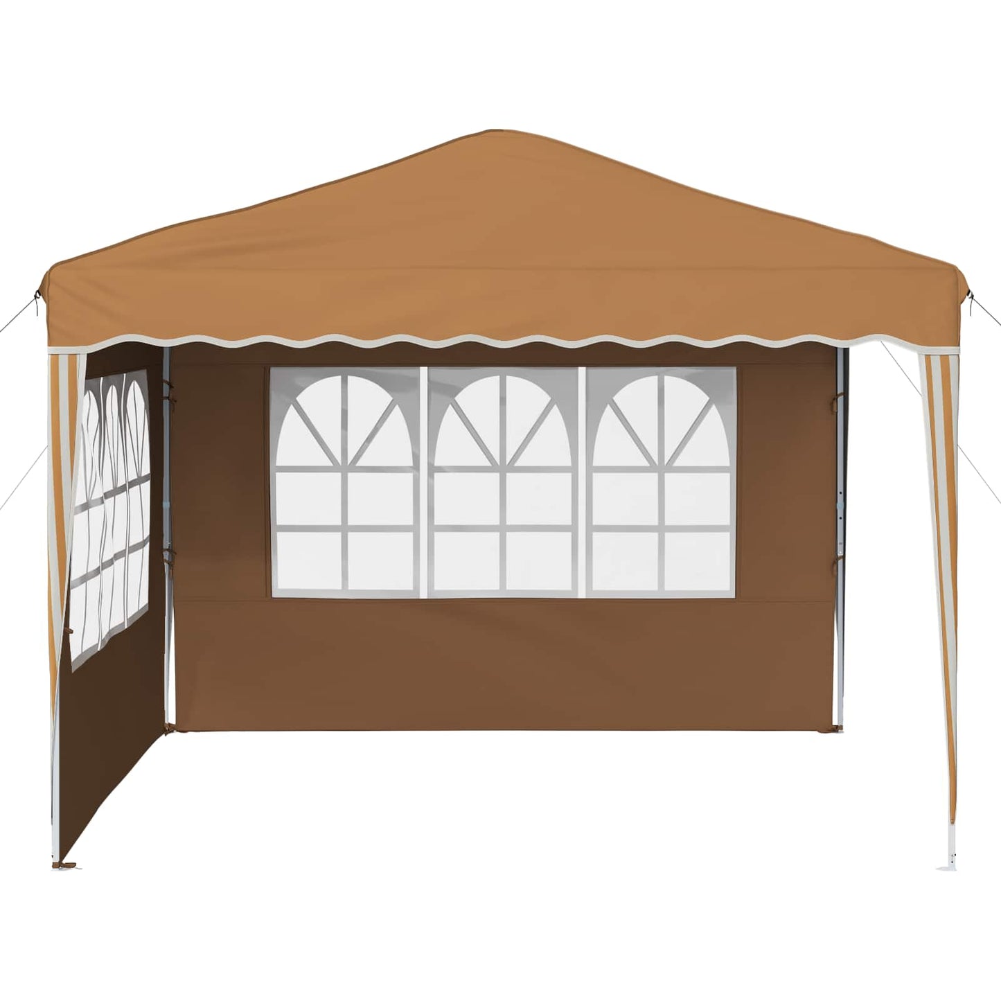 Pop-up Partyzelt 288 x 288 x 245 cm Beige Oxford-Stoff