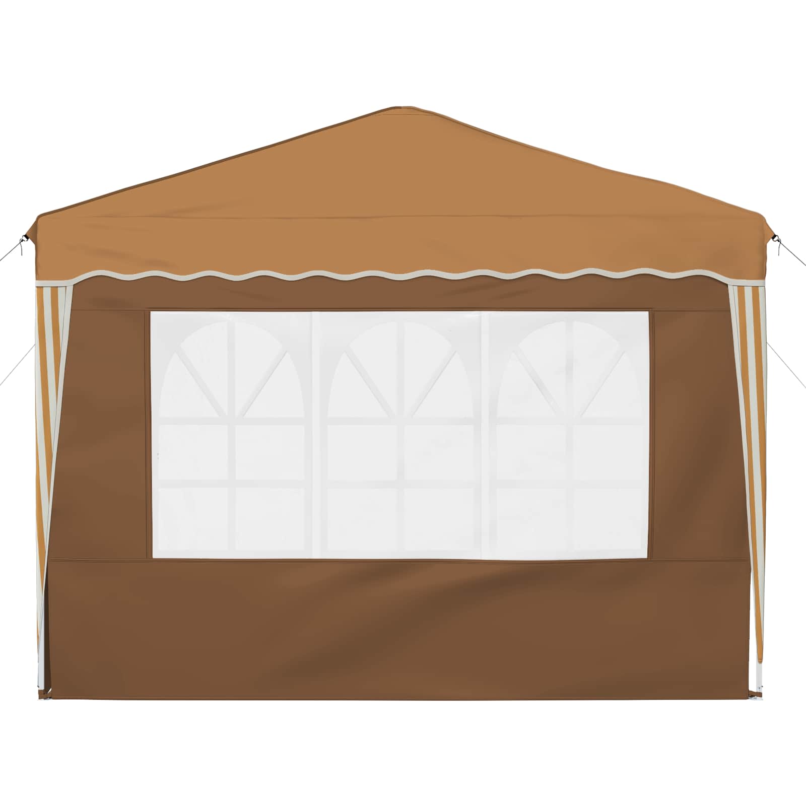 Pop-up Partyzelt 288 x 288 x 245 cm Beige Oxford-Stoff