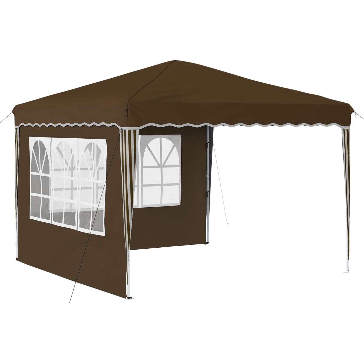 Pop-up Partyzelt 288 x 288 x 245 cm Taupe Oxford-Stoff