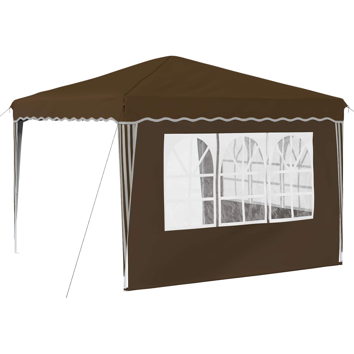 Pop-up Partyzelt 288 x 288 x 245 cm Taupe Oxford-Stoff