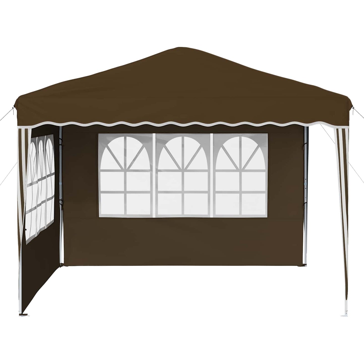 Pop-up Partyzelt 288 x 288 x 245 cm Taupe Oxford-Stoff