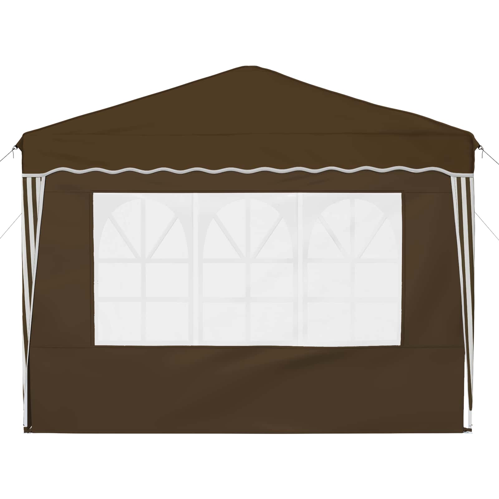 Pop-up Partyzelt 288 x 288 x 245 cm Taupe Oxford-Stoff