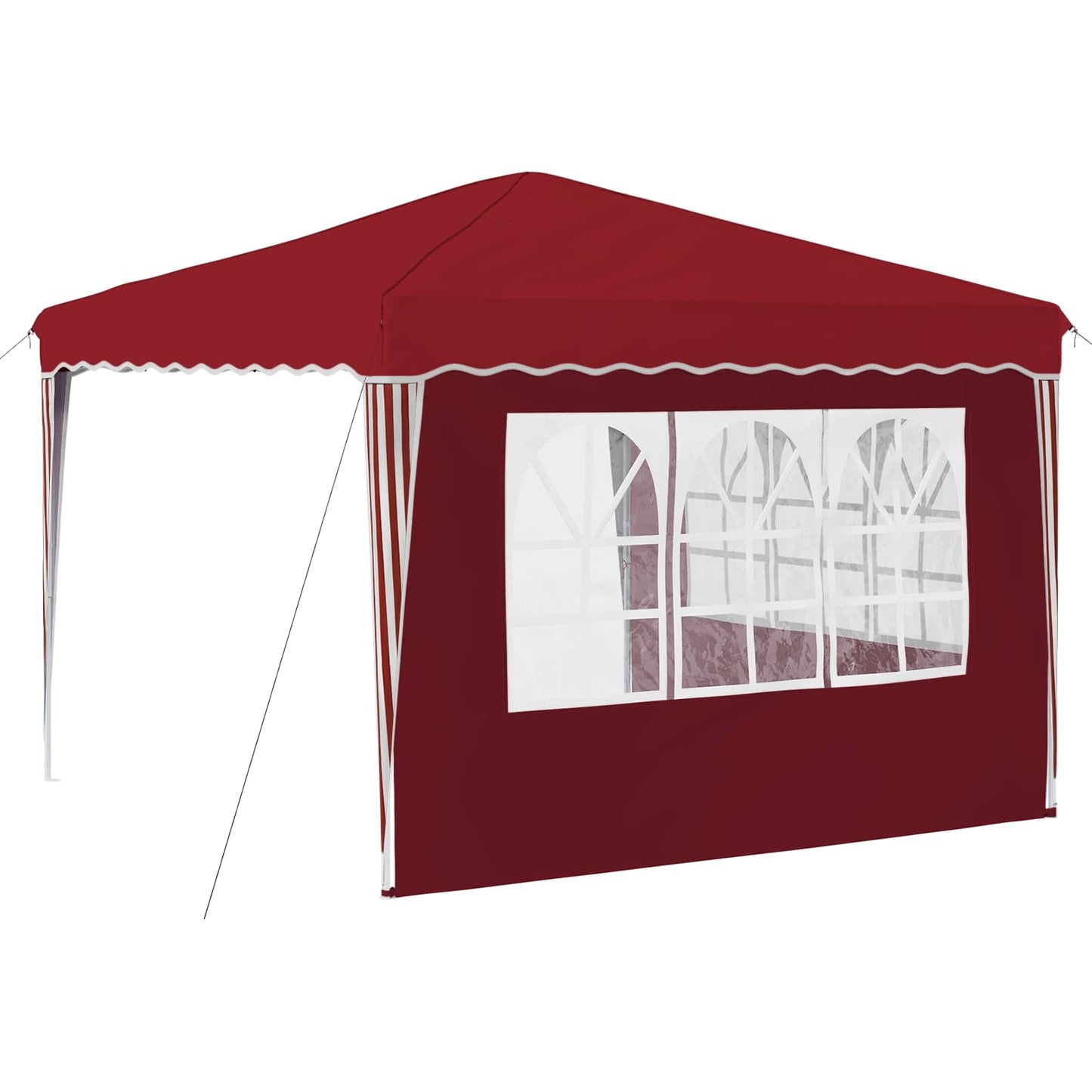 Pop-up Partyzelt 288 x 288 x 245 cm Bordeauxrot Oxford-Stoff