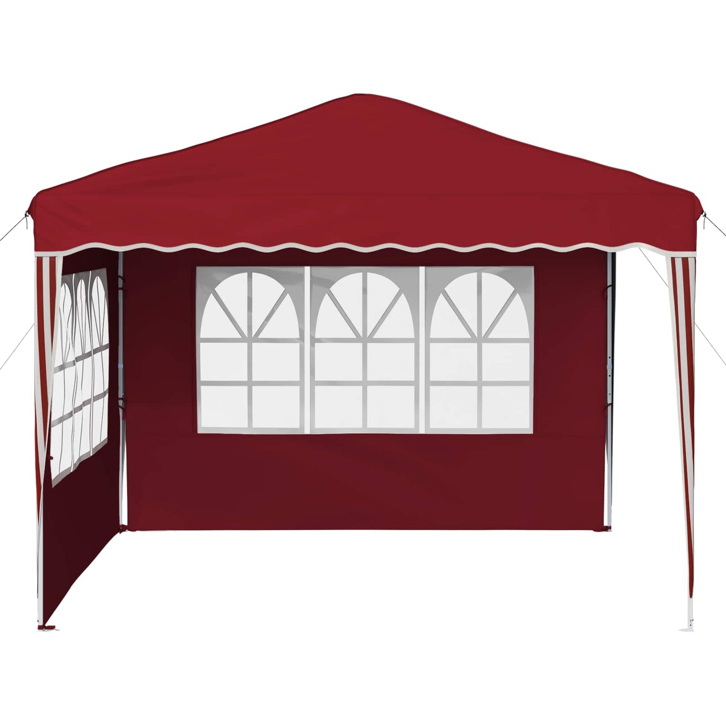 Pop-up Partyzelt 288 x 288 x 245 cm Bordeauxrot Oxford-Stoff