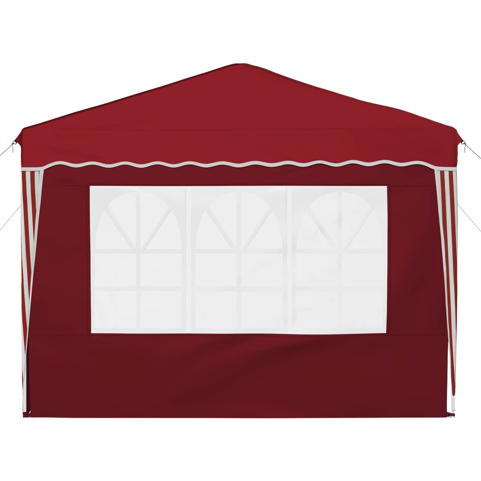 Pop-up Partyzelt 288 x 288 x 245 cm Bordeauxrot Oxford-Stoff
