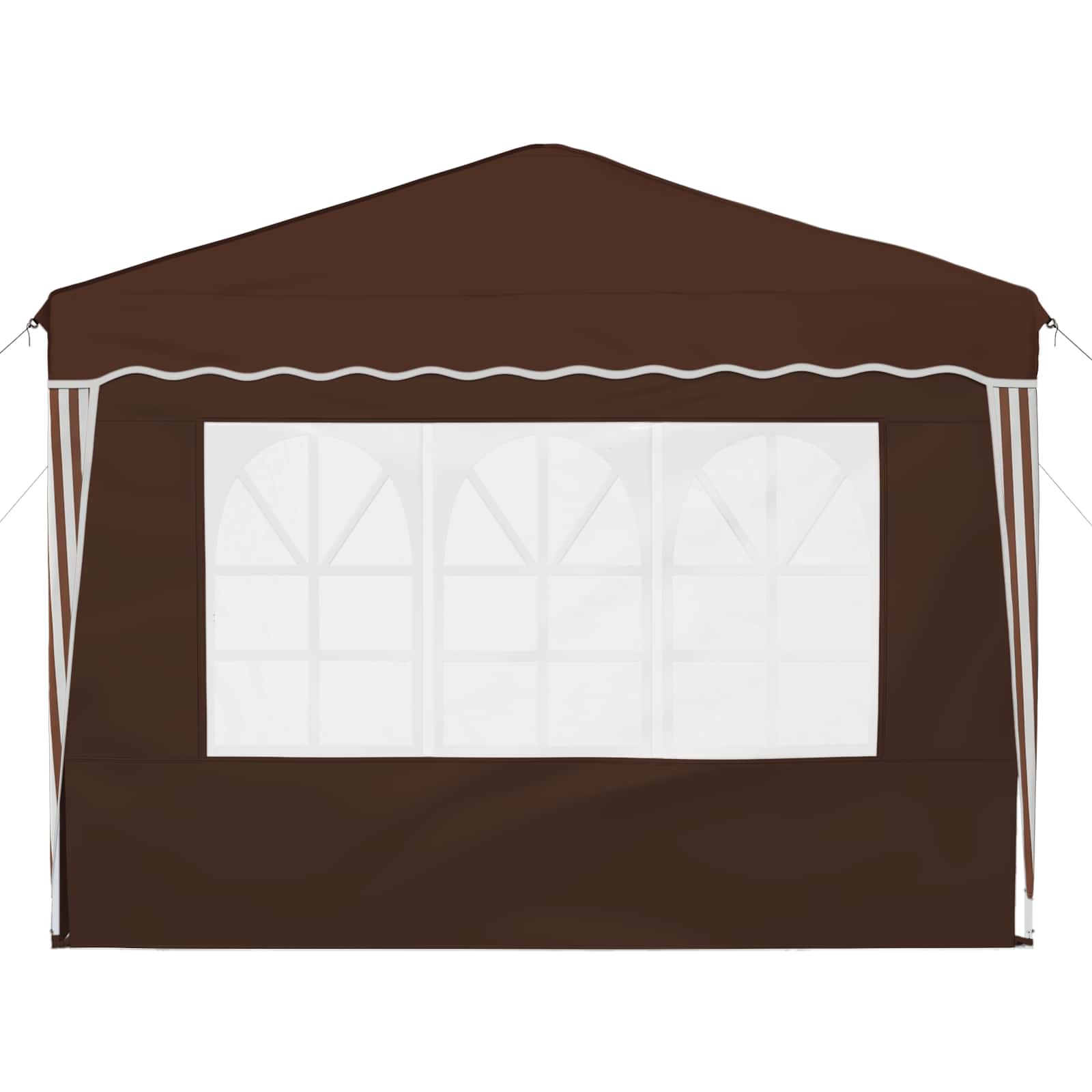Pop-up Partyzelt 288 x 288 x 245 cm Braun Oxford-Stoff