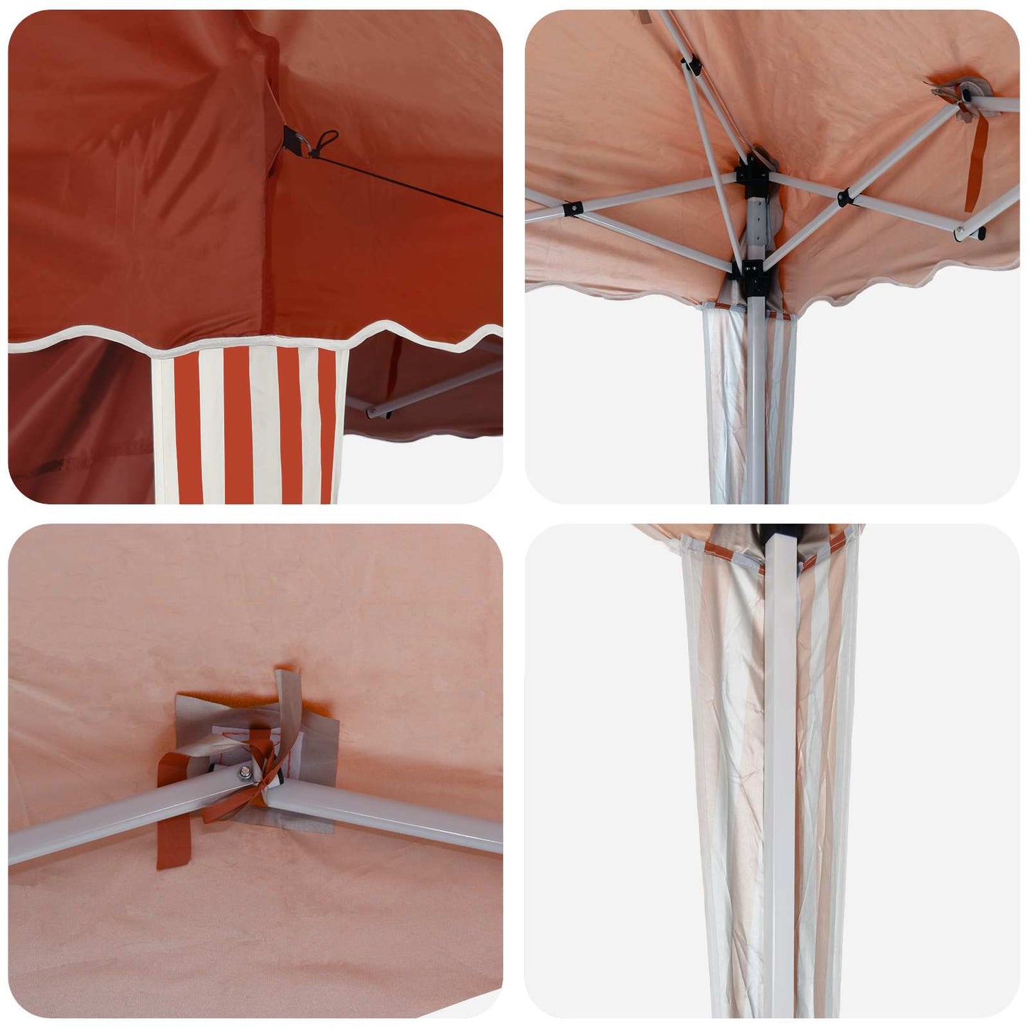 Pop-up Partyzelt 288 x 288 x 245 cm Terrakotta Oxford-Stoff