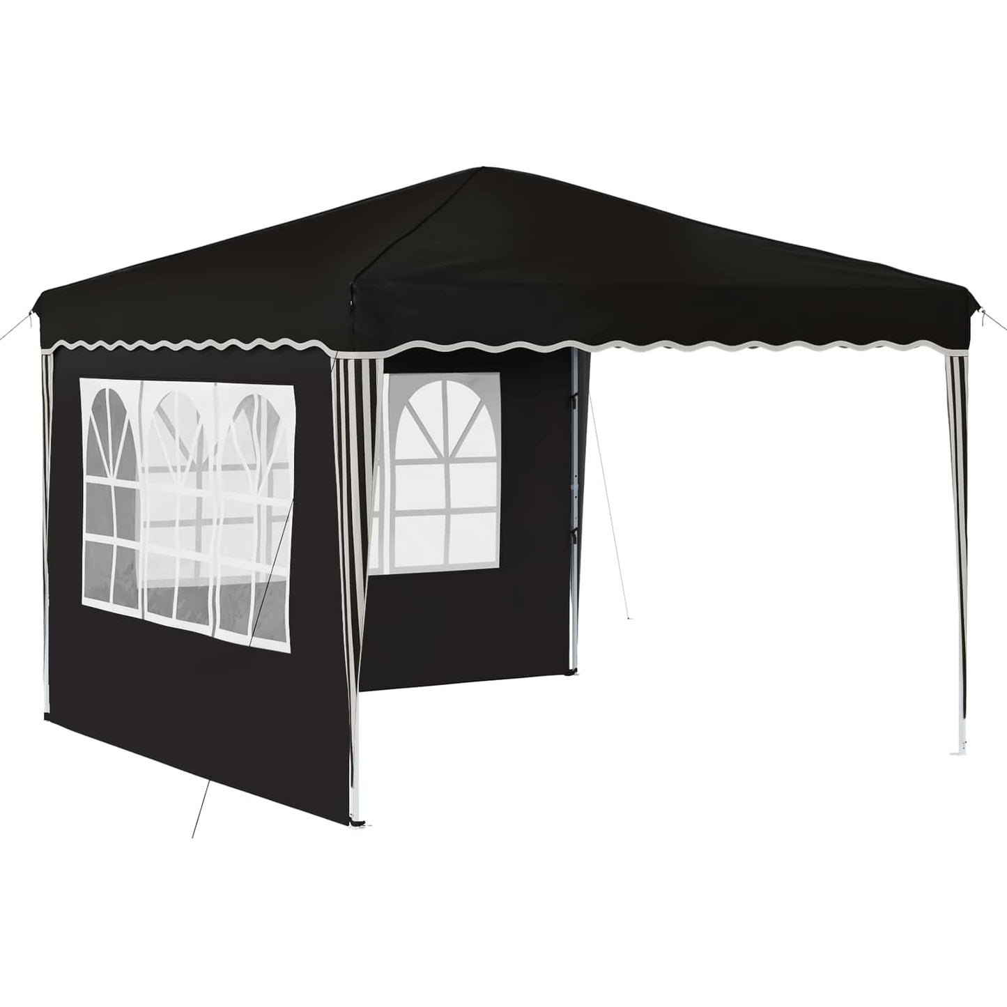 Pop-up Partyzelt 288 x 288 x 245 cm Schwarz Oxford-Stoff