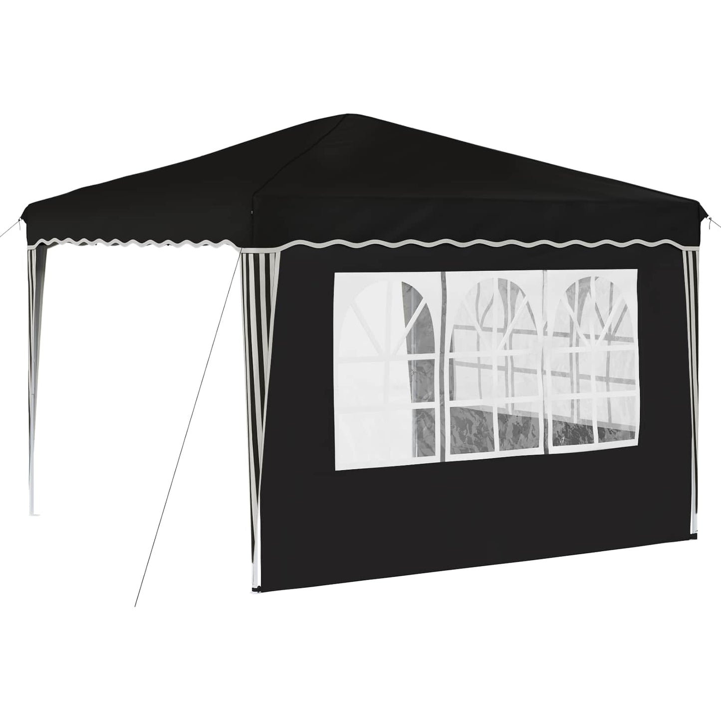 Pop-up Partyzelt 288 x 288 x 245 cm Schwarz Oxford-Stoff
