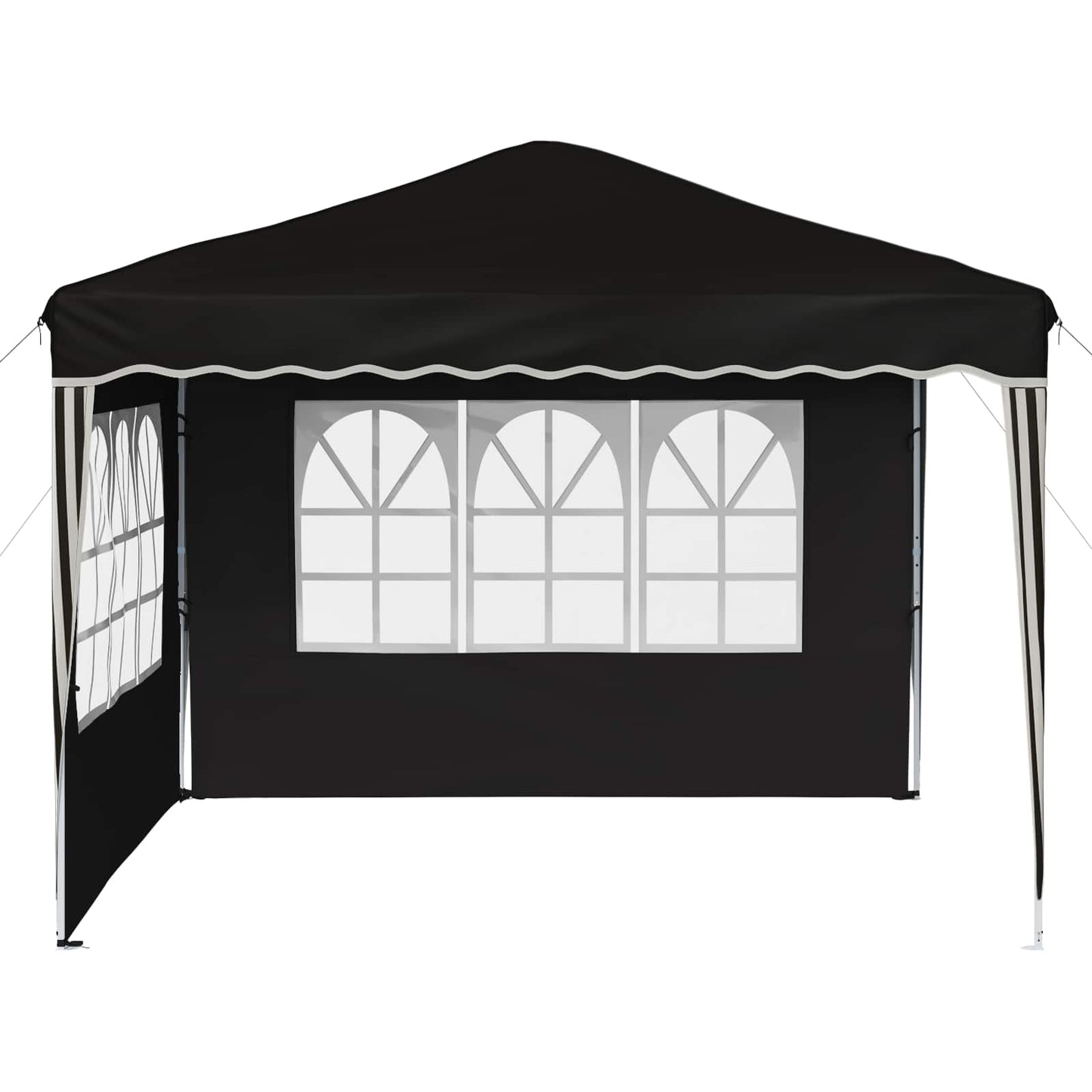 Pop-up Partyzelt 288 x 288 x 245 cm Schwarz Oxford-Stoff