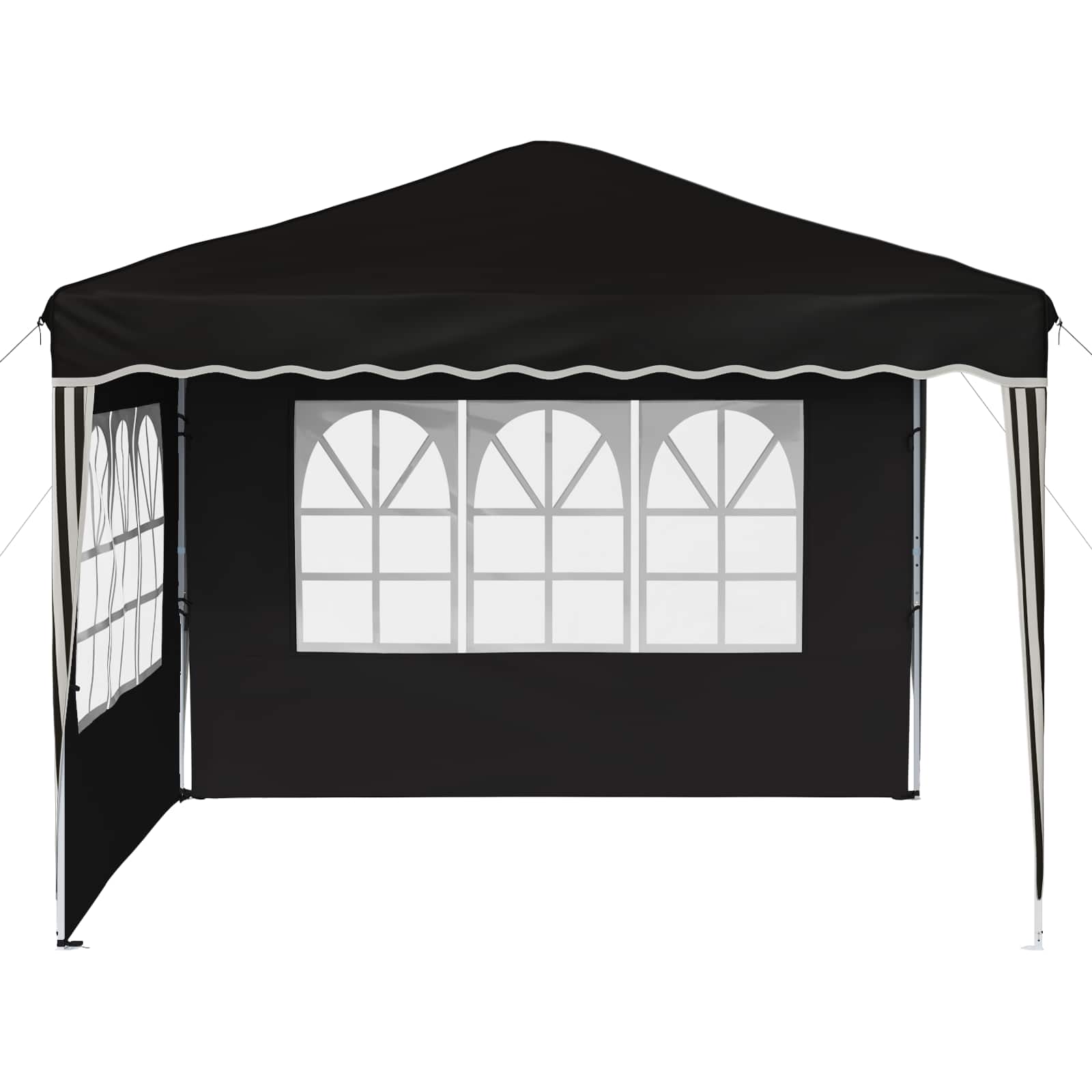Pop-up Partyzelt 288 x 288 x 245 cm Schwarz Oxford-Stoff