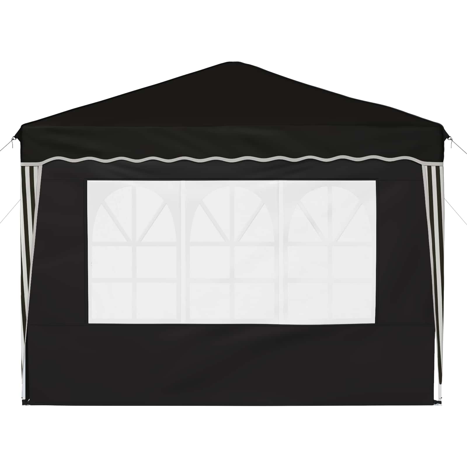 Pop-up Partyzelt 288 x 288 x 245 cm Schwarz Oxford-Stoff
