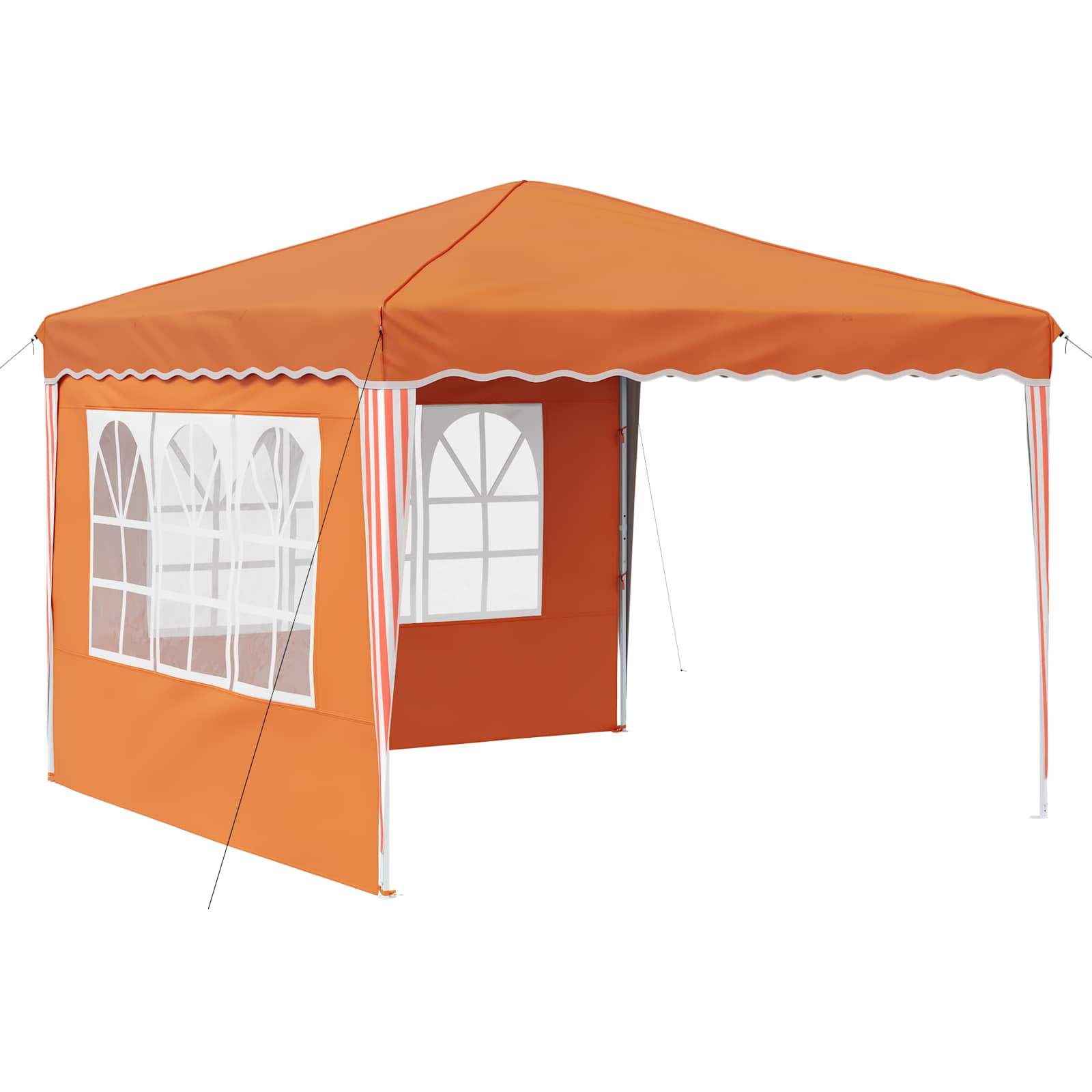 Pop-up Partyzelt 288 x 288 x 245 cm Orange Oxford-Stoff