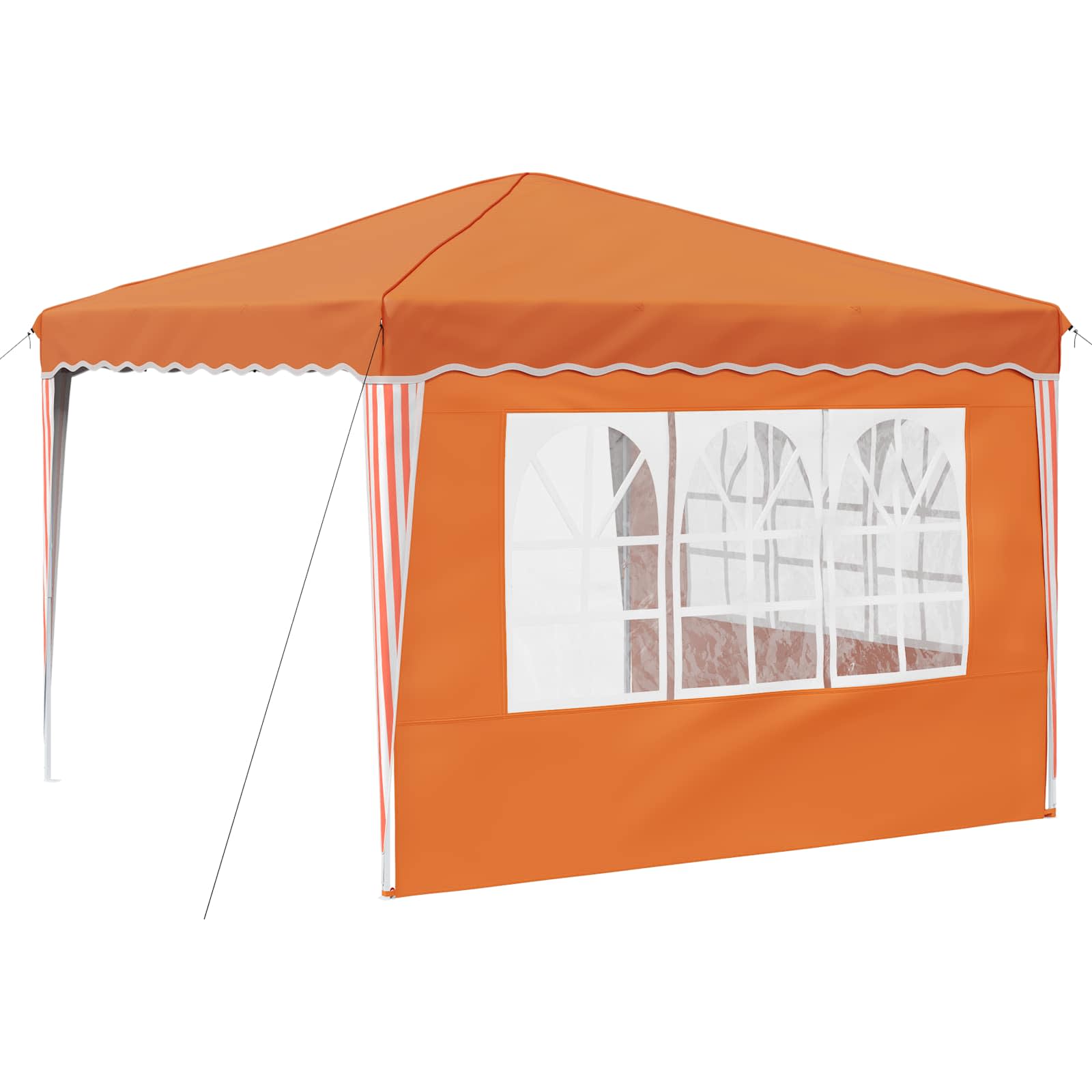 Pop-up Partyzelt 288 x 288 x 245 cm Orange Oxford-Stoff