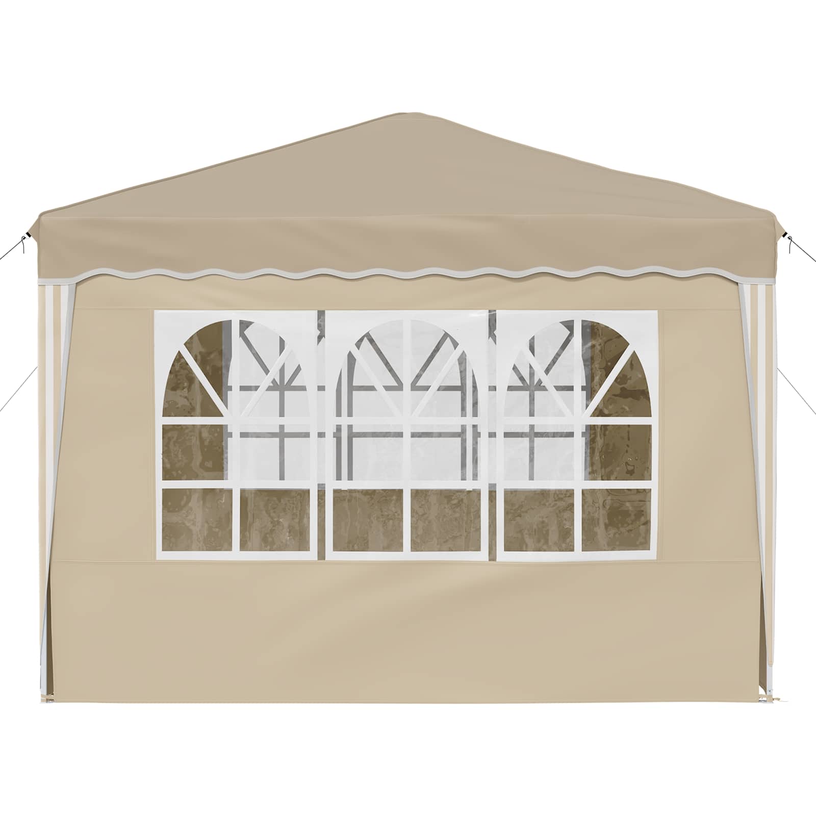 Pop-up Partyzelt 288 x 288 x 245 cm Creme Oxford-Stoff