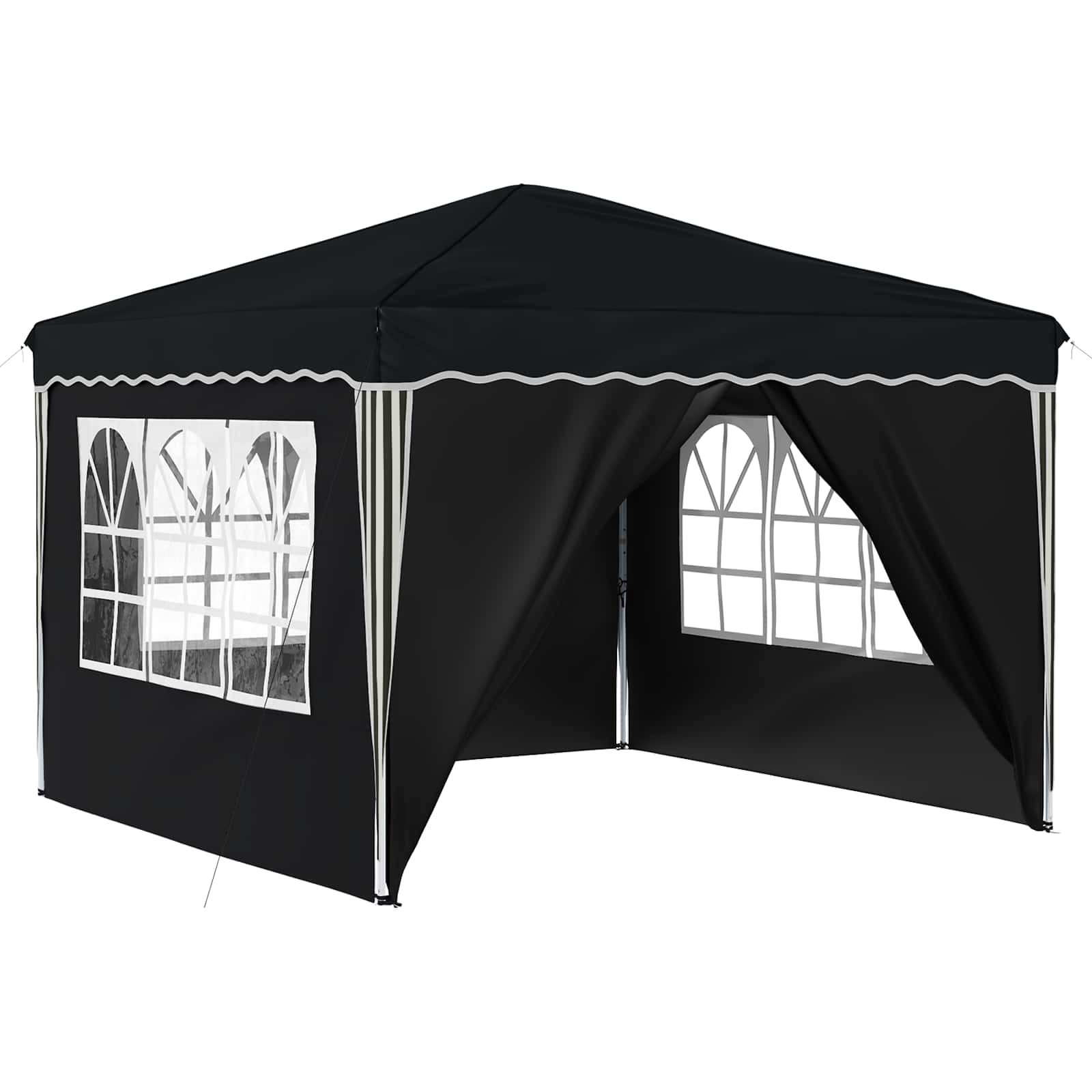 Pop-up Partyzelt 288 x 288 x 245 cm Anthrazit Oxford-Stoff
