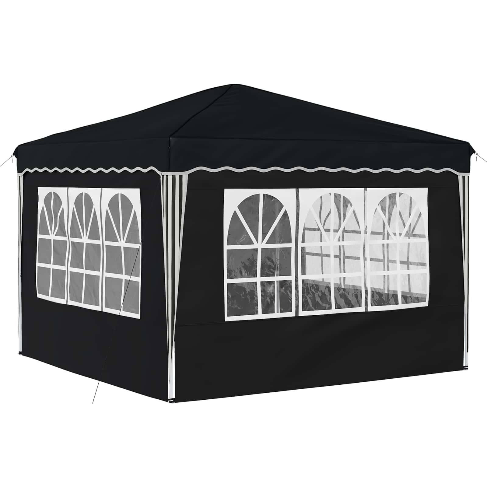 Pop-up Partyzelt 288 x 288 x 245 cm Anthrazit Oxford-Stoff