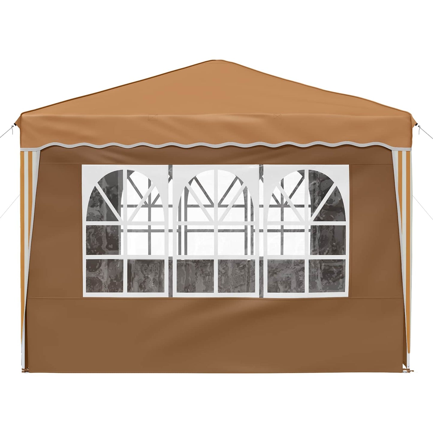 Pop-up Partyzelt 288 x 288 x 245 cm Beige Oxford-Stoff