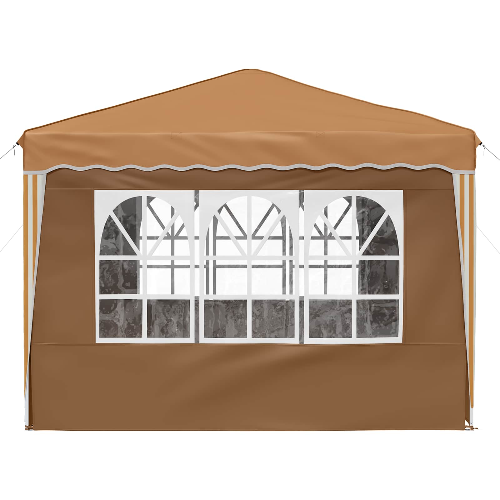 Pop-up Partyzelt 288 x 288 x 245 cm Beige Oxford-Stoff