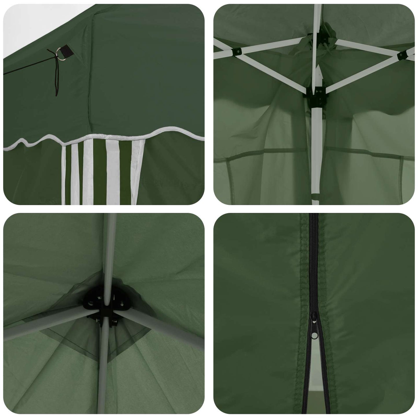 Pop-up Partyzelt 288 x 288 x 245 cm Grün Oxford-Stoff