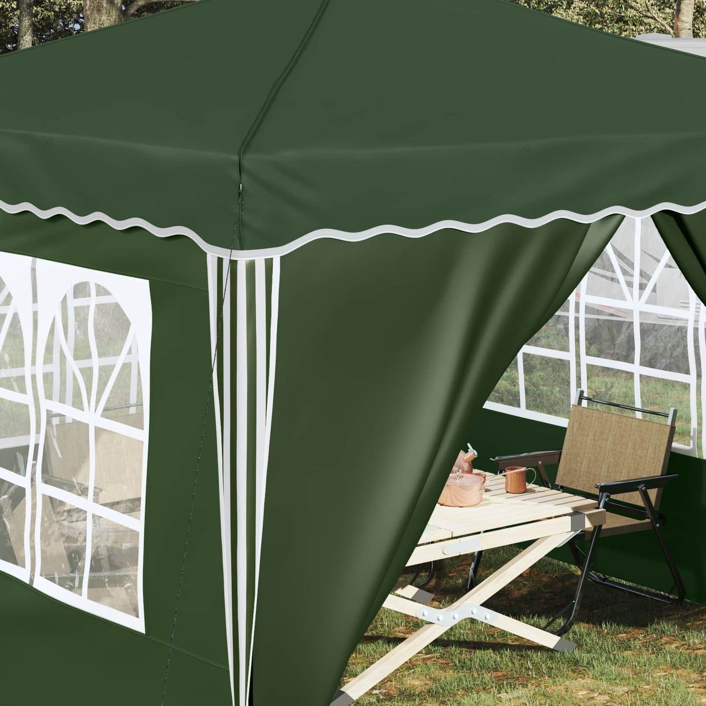 Pop-up Partyzelt 288 x 288 x 245 cm Grün Oxford-Stoff