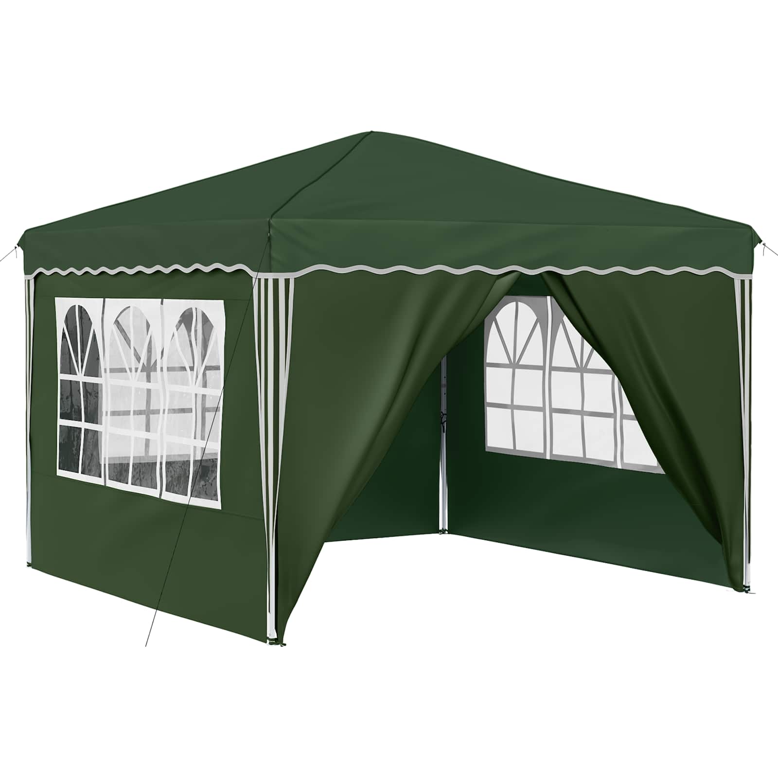 Pop-up Partyzelt 288 x 288 x 245 cm Grün Oxford-Stoff