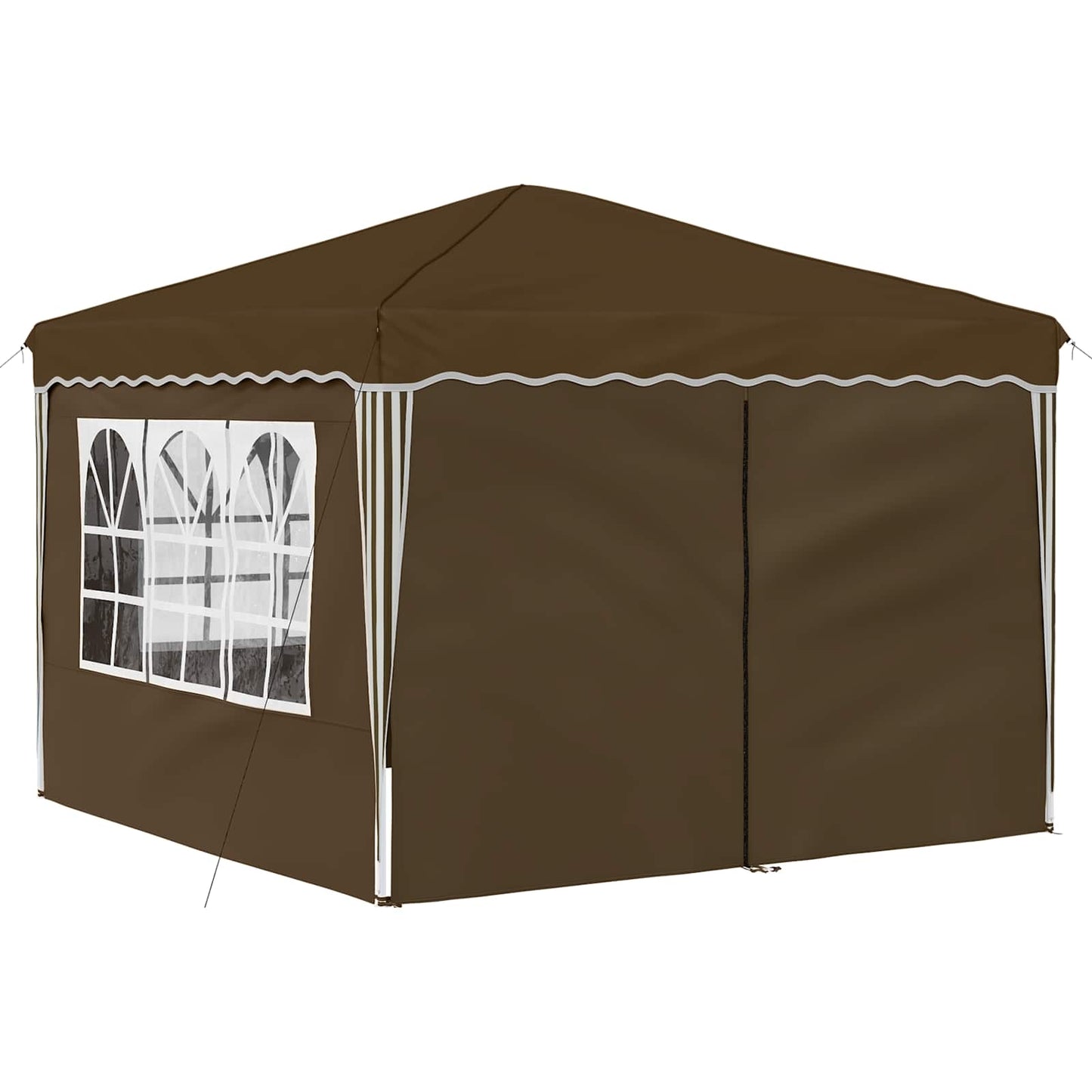 Pop-up Partyzelt 288 x 288 x 245 cm Taupe Oxford-Stoff